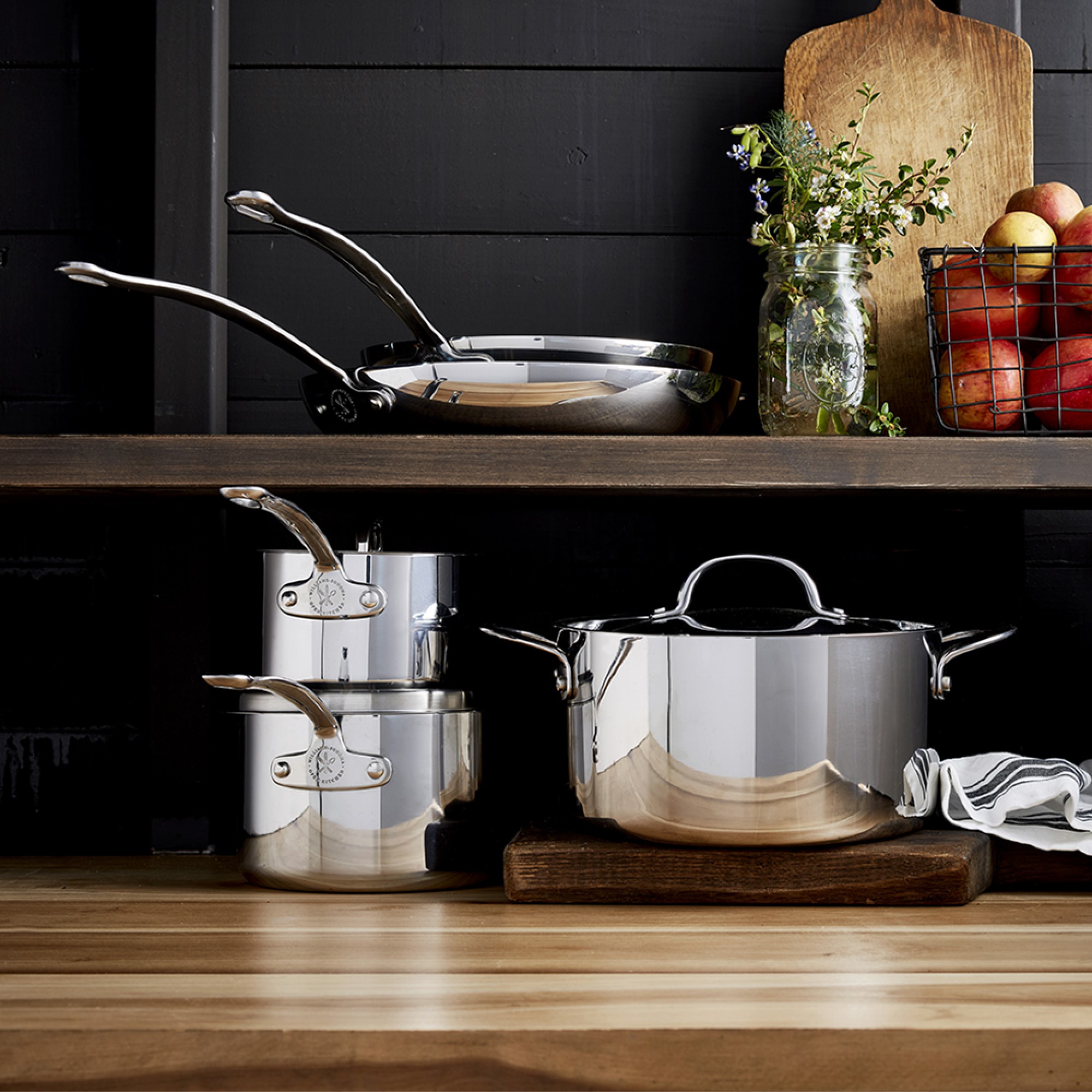 Open Kitchen by Williams Sonoma Stainless-Steel 10-Piece Cookware Set
