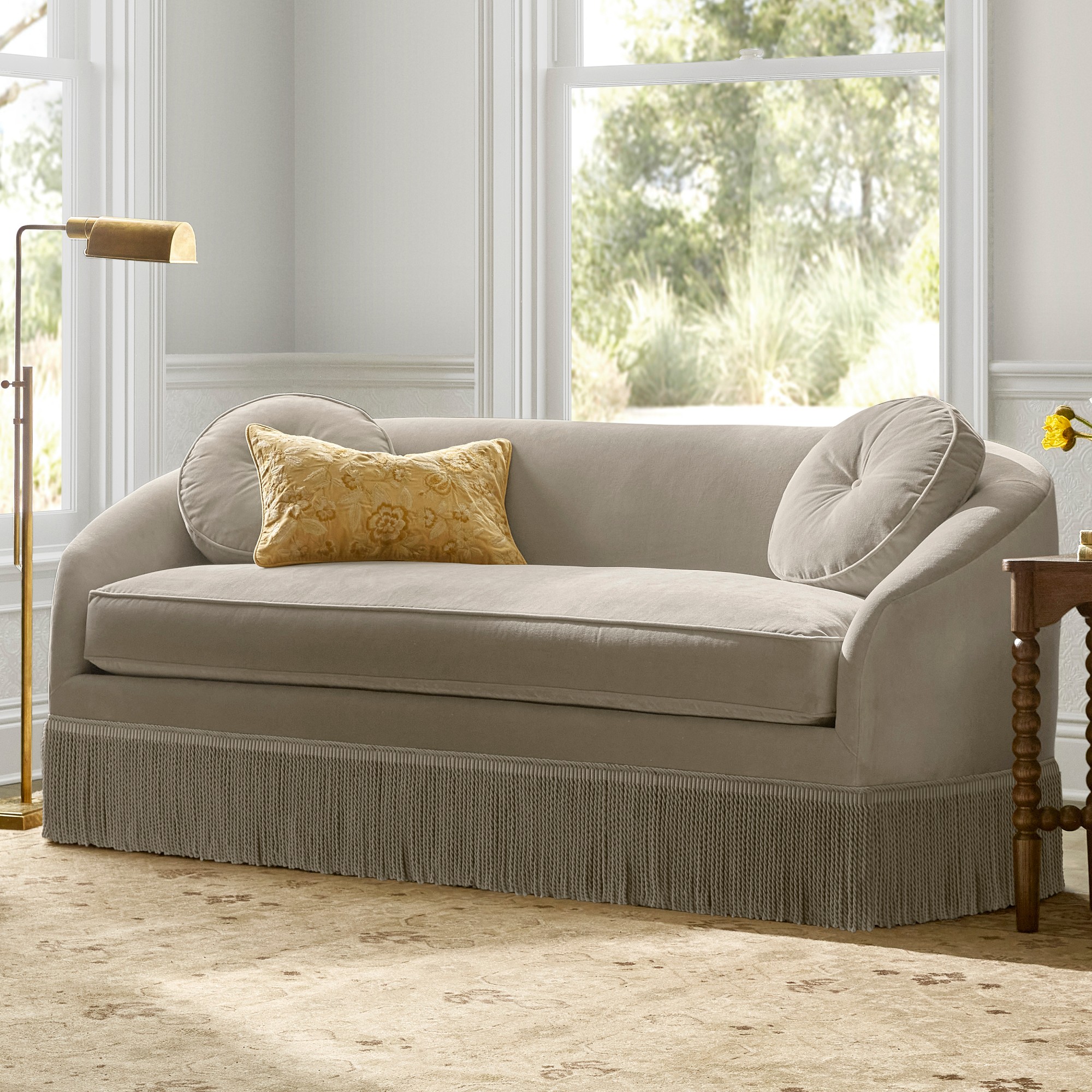 Camile Sofa with Samuel & Sons Fringe (76