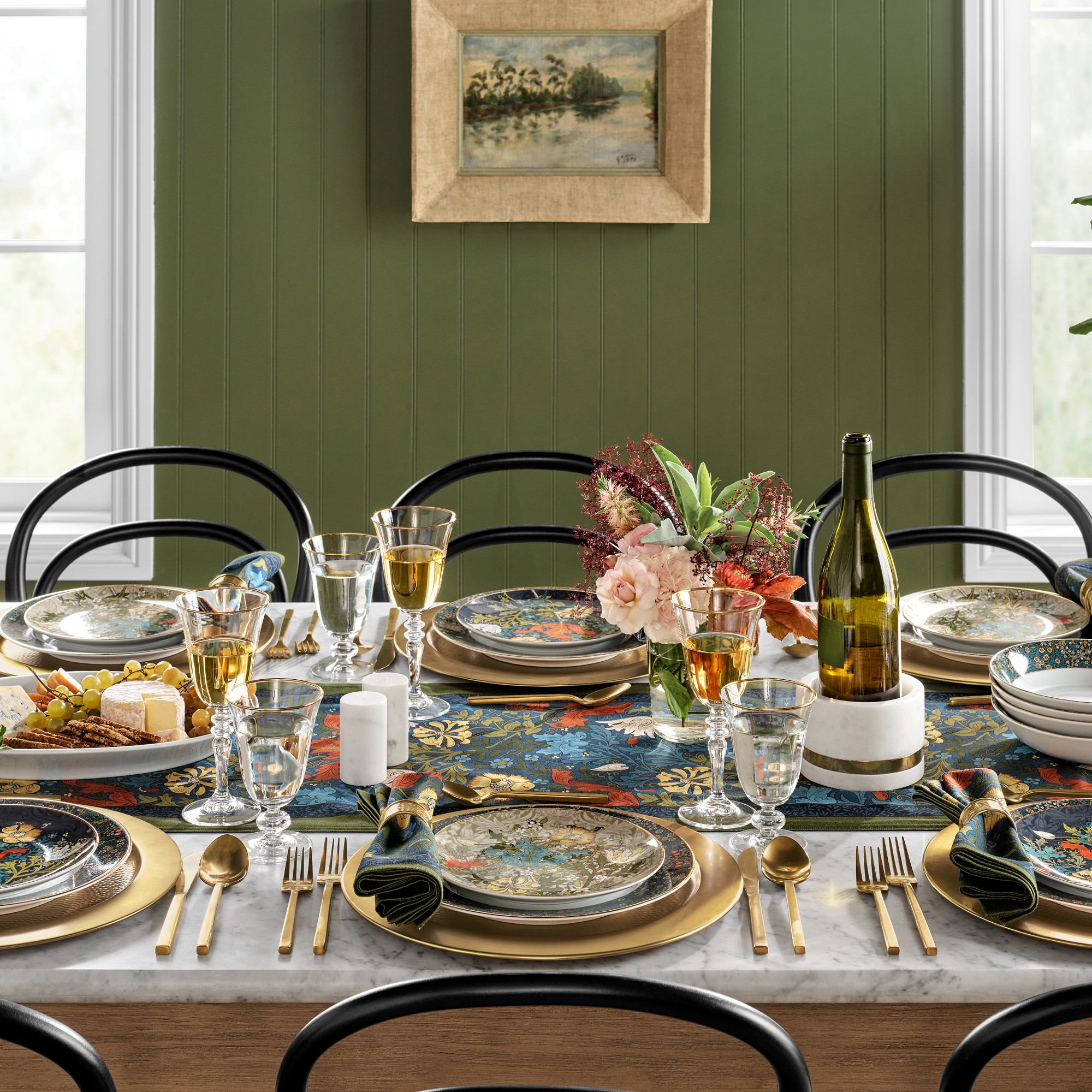 Morris & Co. x Williams Sonoma Cotswold Mixed Salad Plates, Set of 4