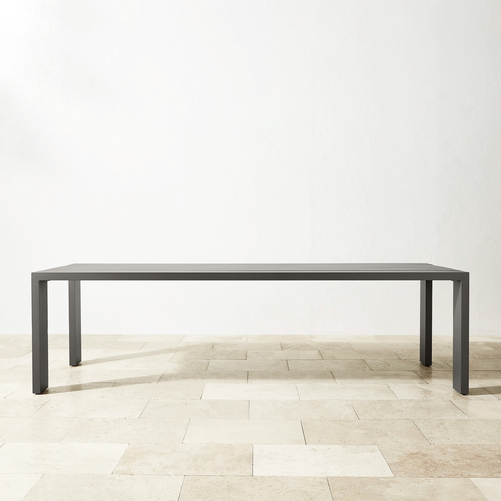 Larnaca Outdoor Slate Grey Metal Dining Table (94