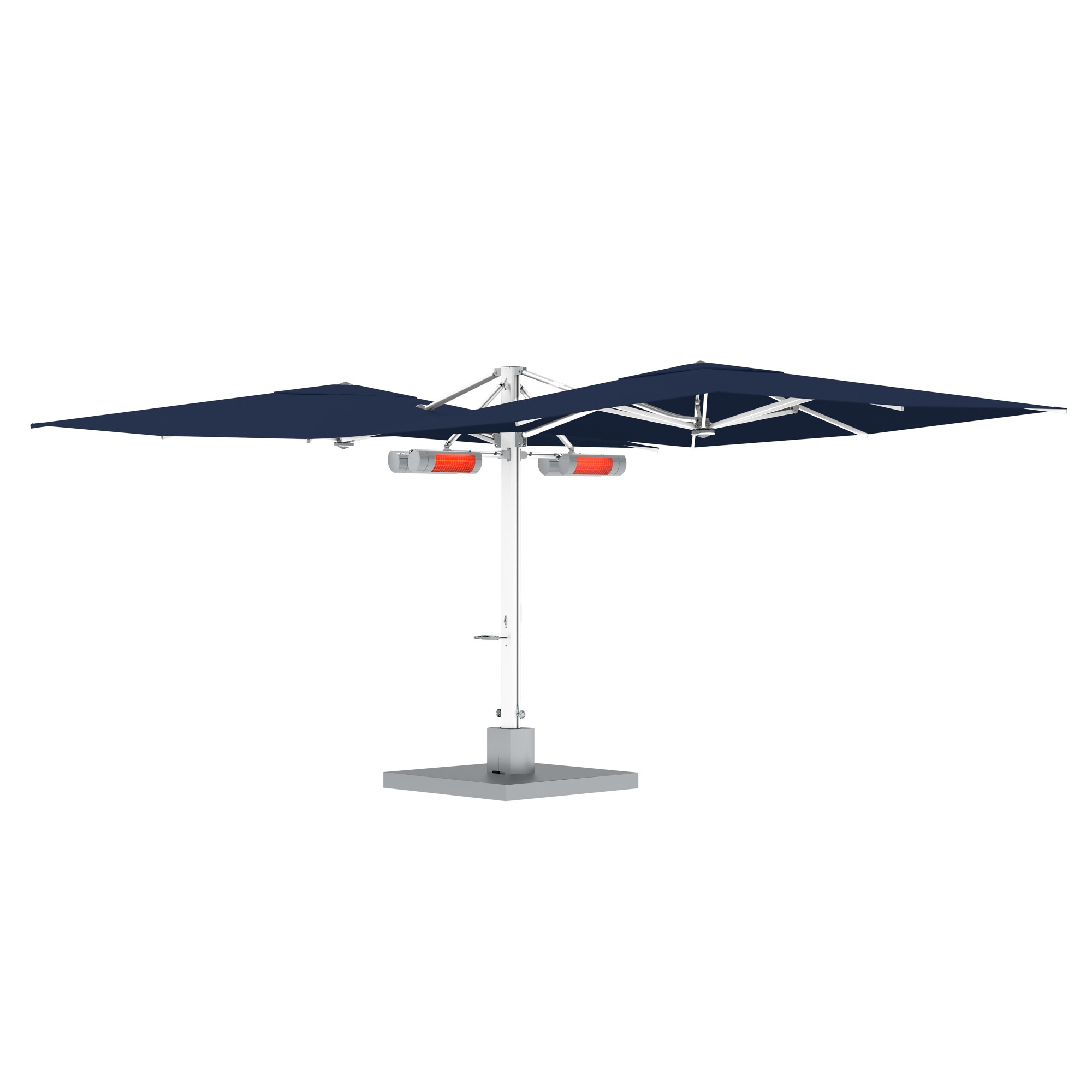 10' Sqaure Performance Dual Cantilever Umbrella