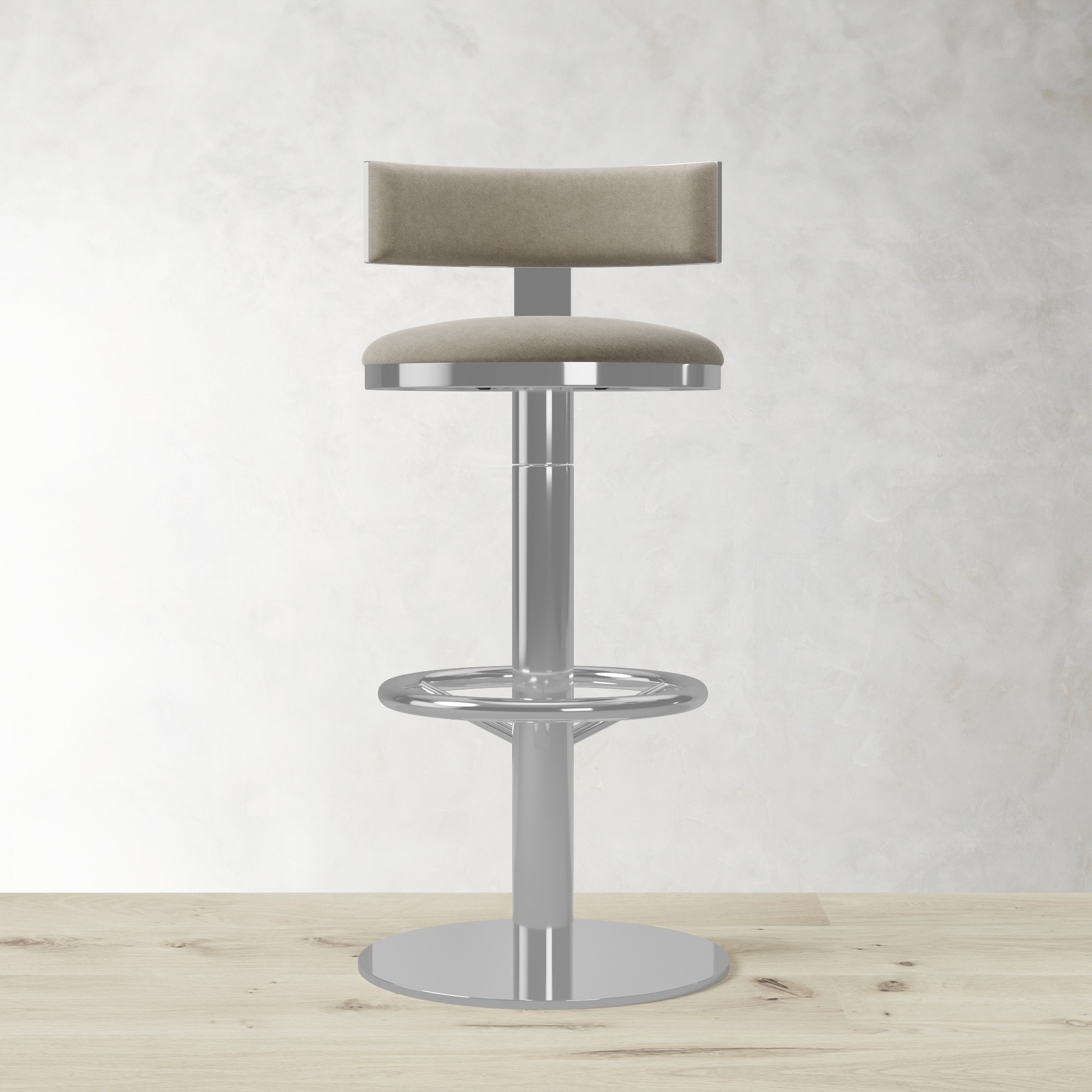 Larkin Upholstered Pedestal Counter & Bar Stool