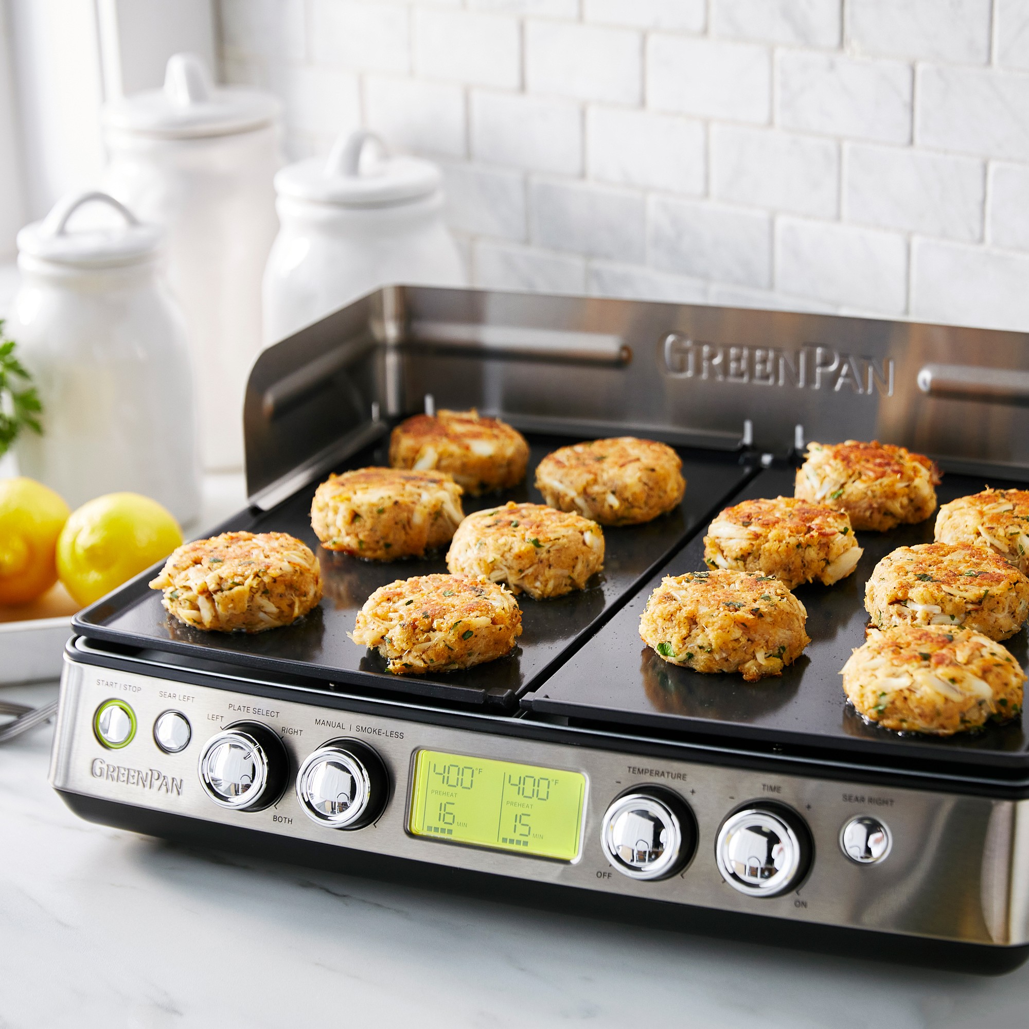 GreenPan™ Premiere Smoke-Less Grill & Griddle with Ceramic Nonstick Coating