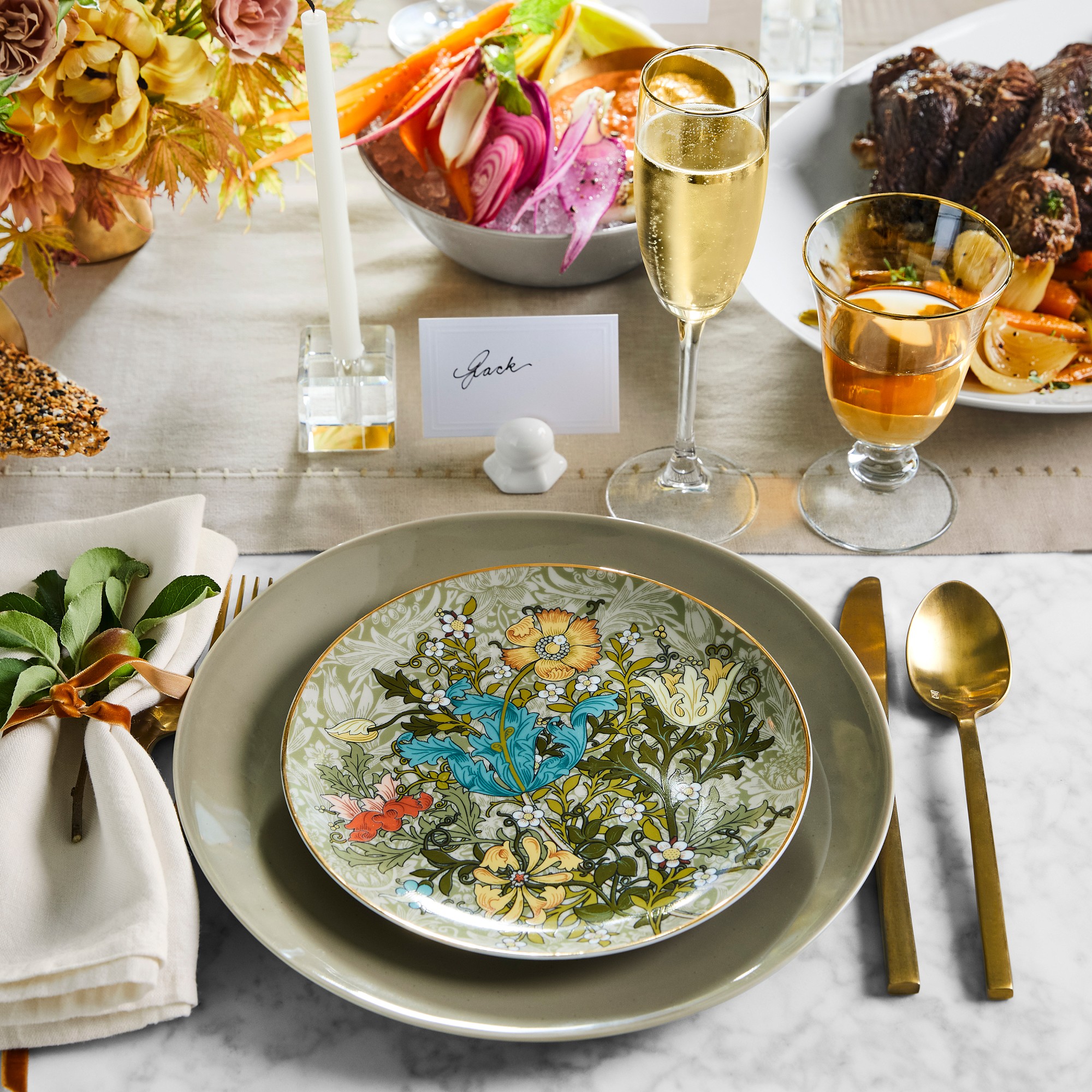 Morris & Co. x Williams Sonoma Cotswold Mixed Salad Plates, Set of 4