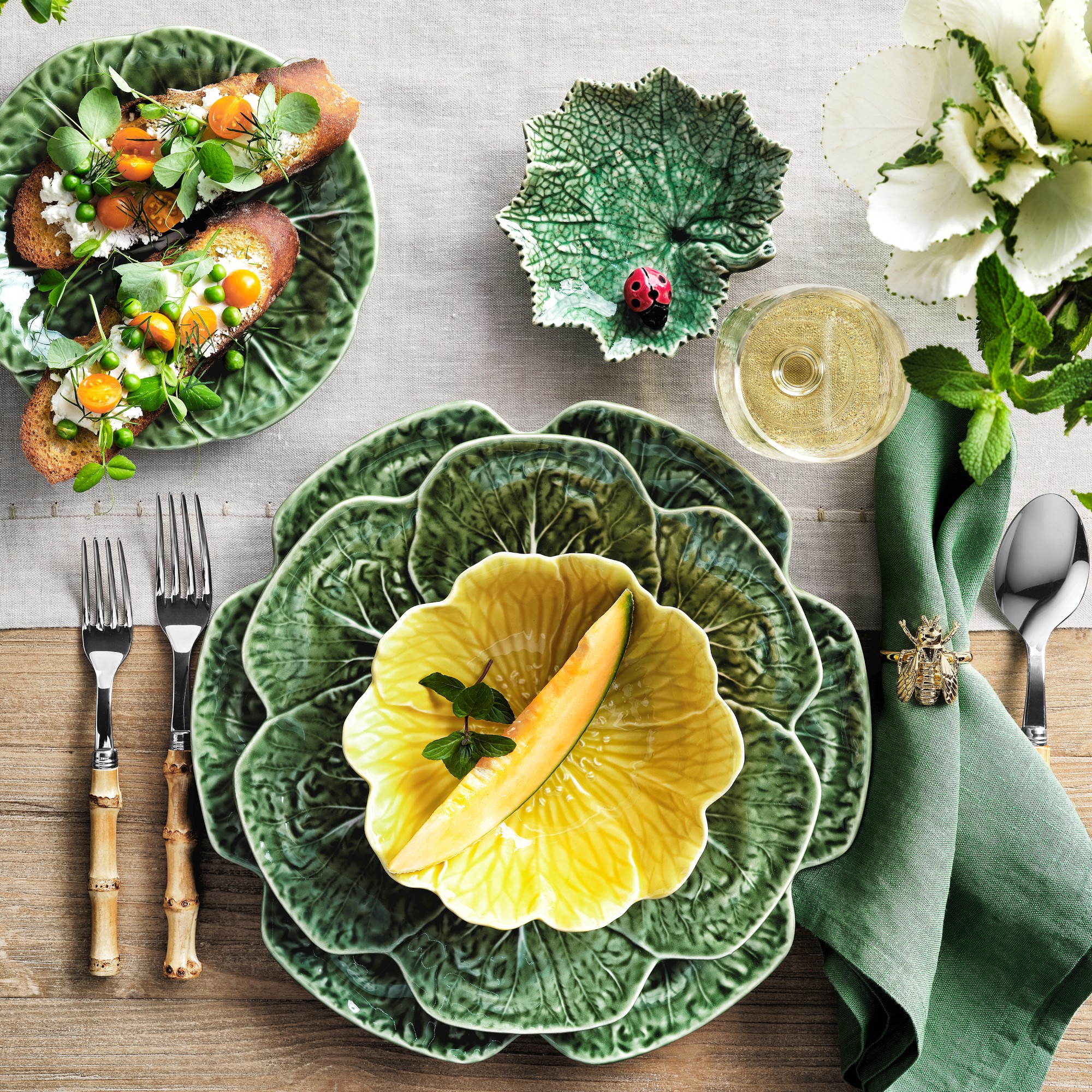 Bordallo Pinheiro Cabbage Salad Plates