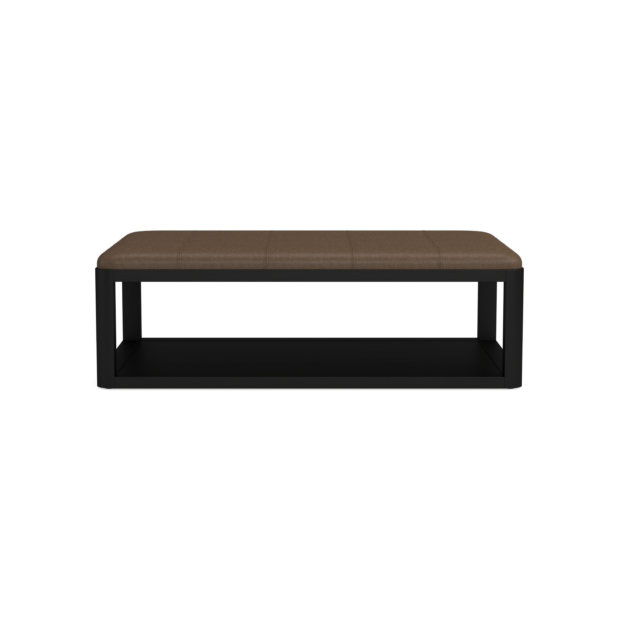 Porte Grid Tufted Rectangular Ottoman (48