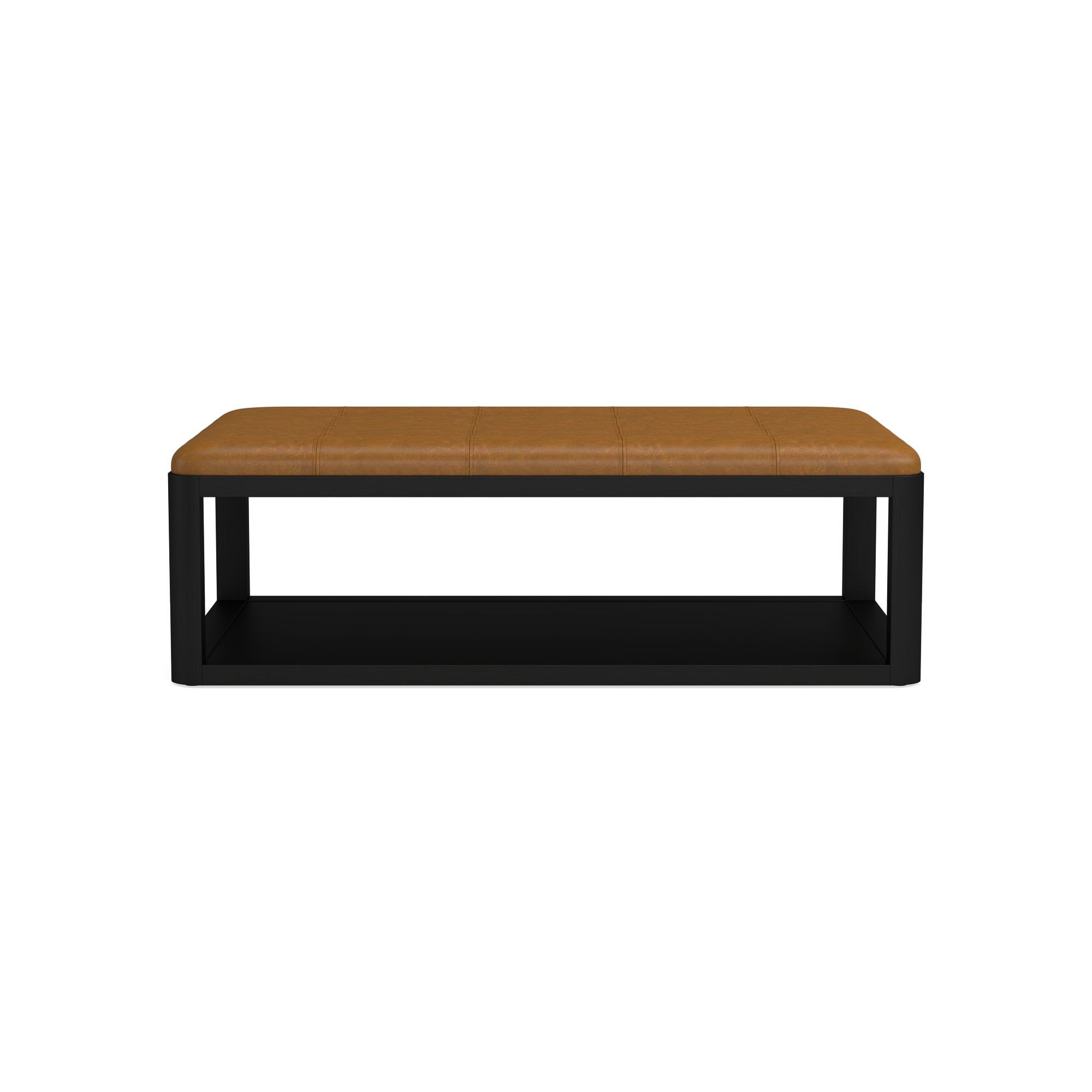 Porte Grid Tufted Rectangular Ottoman (48
