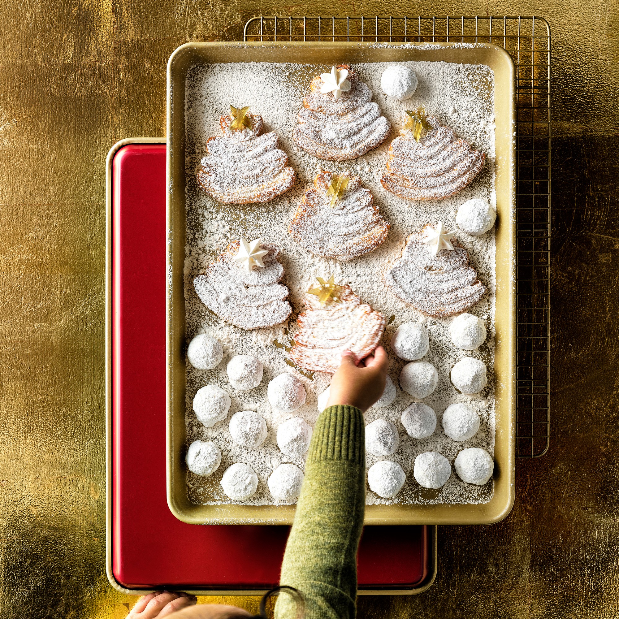 Williams Sonoma Red Goldtouch® Pro Nonstick Cookie Set, Set of 3