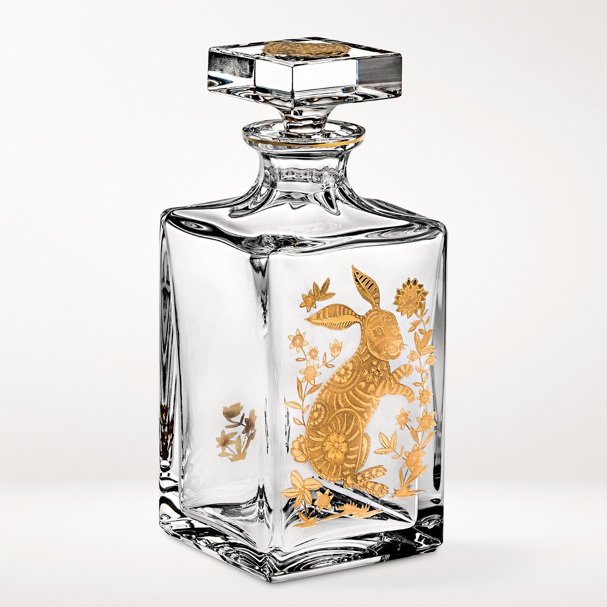 Vista Alegre Golden Crystal Lunar New Year Whiskey Decanters