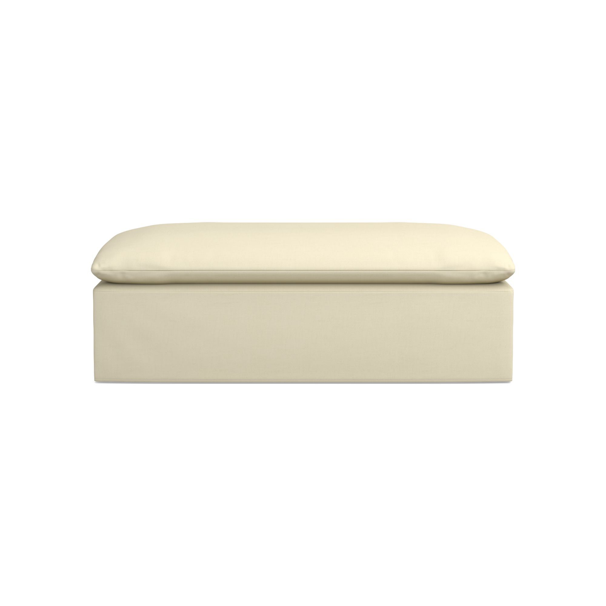 Laguna Slipcovered Coffee Table Ottoman (57
