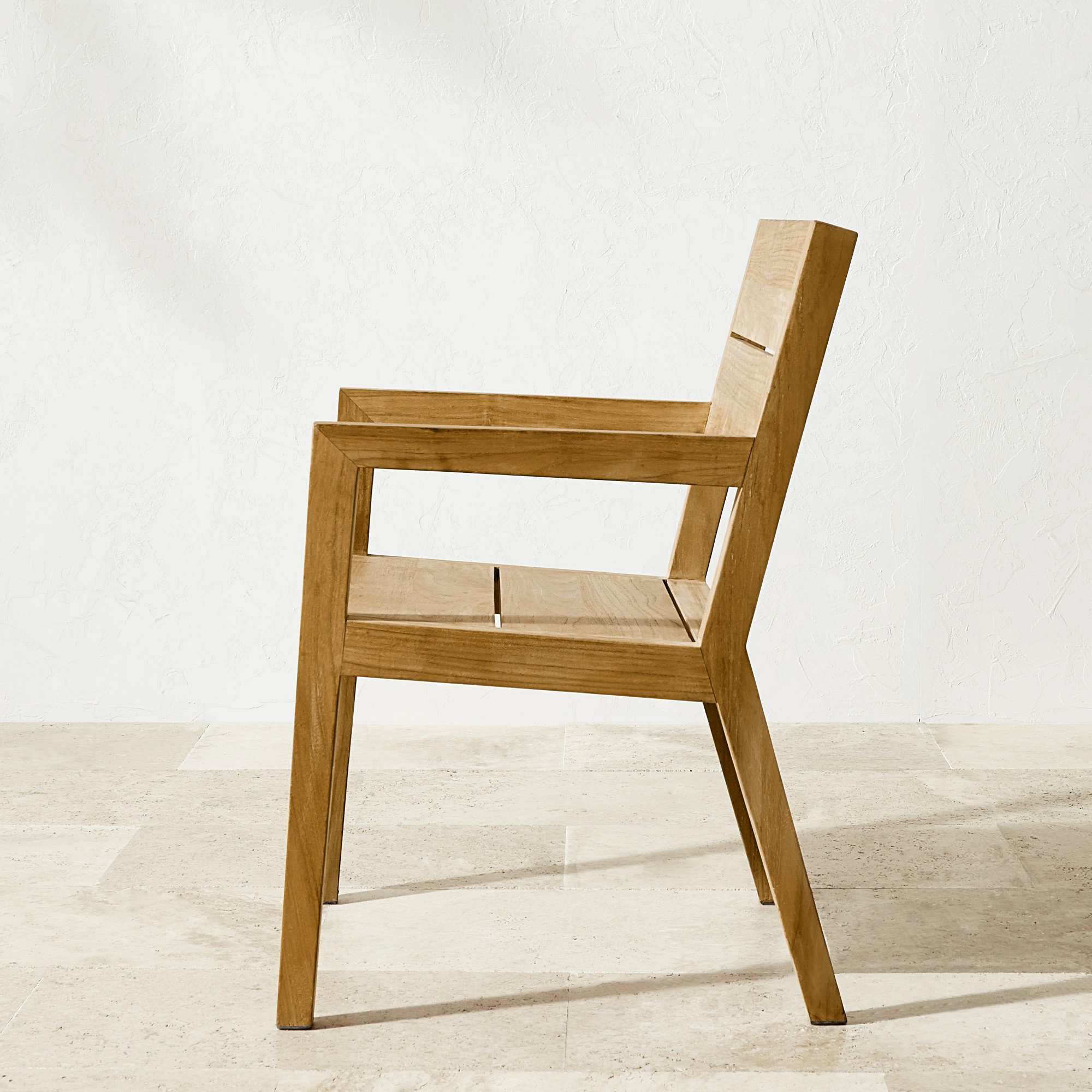 Larnaca Outdoor Natural Teak Dining Armchair