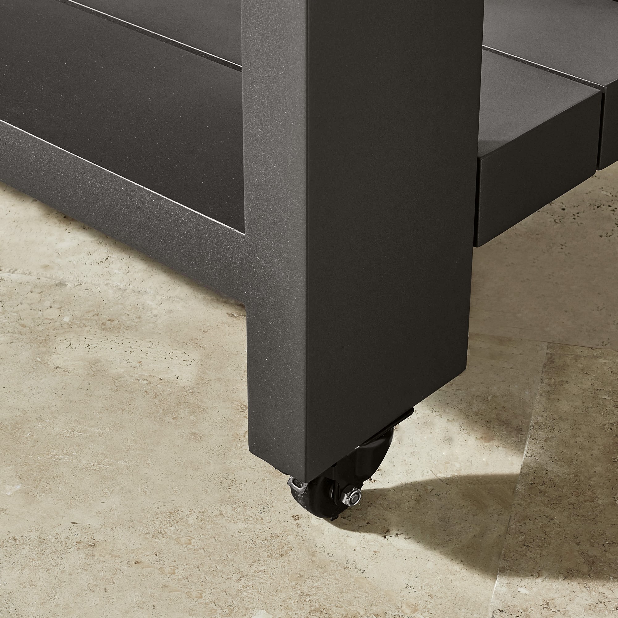 Larnaca Outdoor Slate Grey Metal Prep Table (58