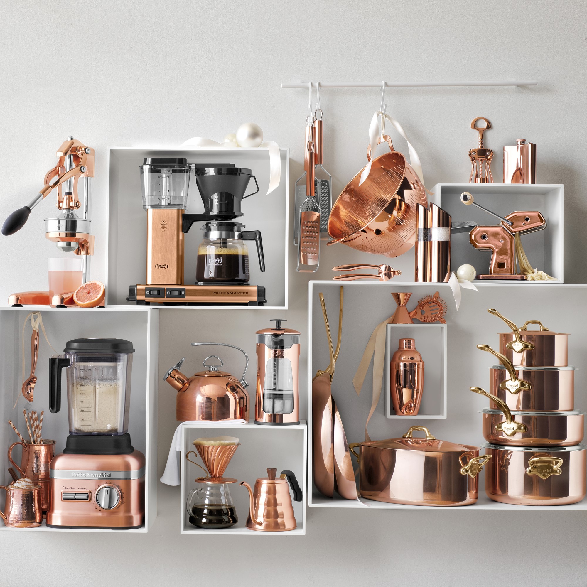Mauviel M'150B Copper 12-Piece Cookware Set