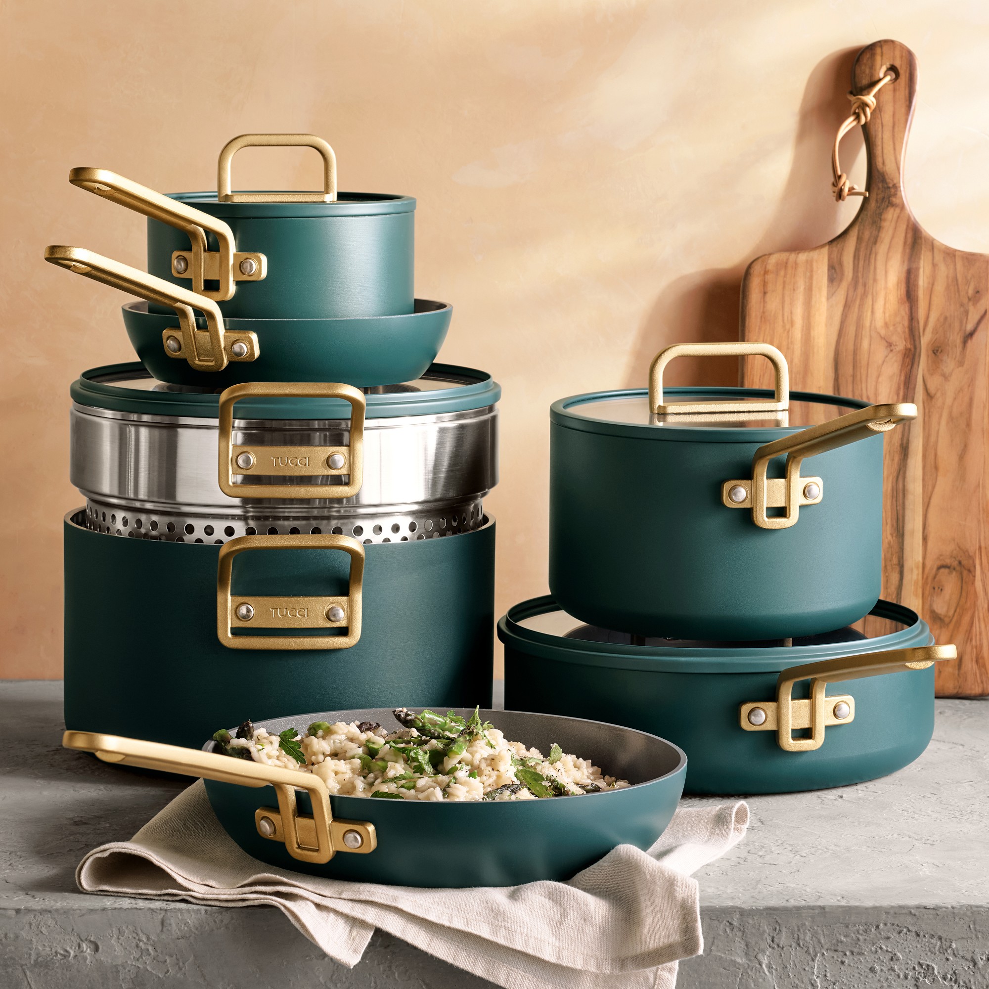 GreenPan™ Stanley Tucci™ Ceramic Nonstick 11-Piece Cookware Set
