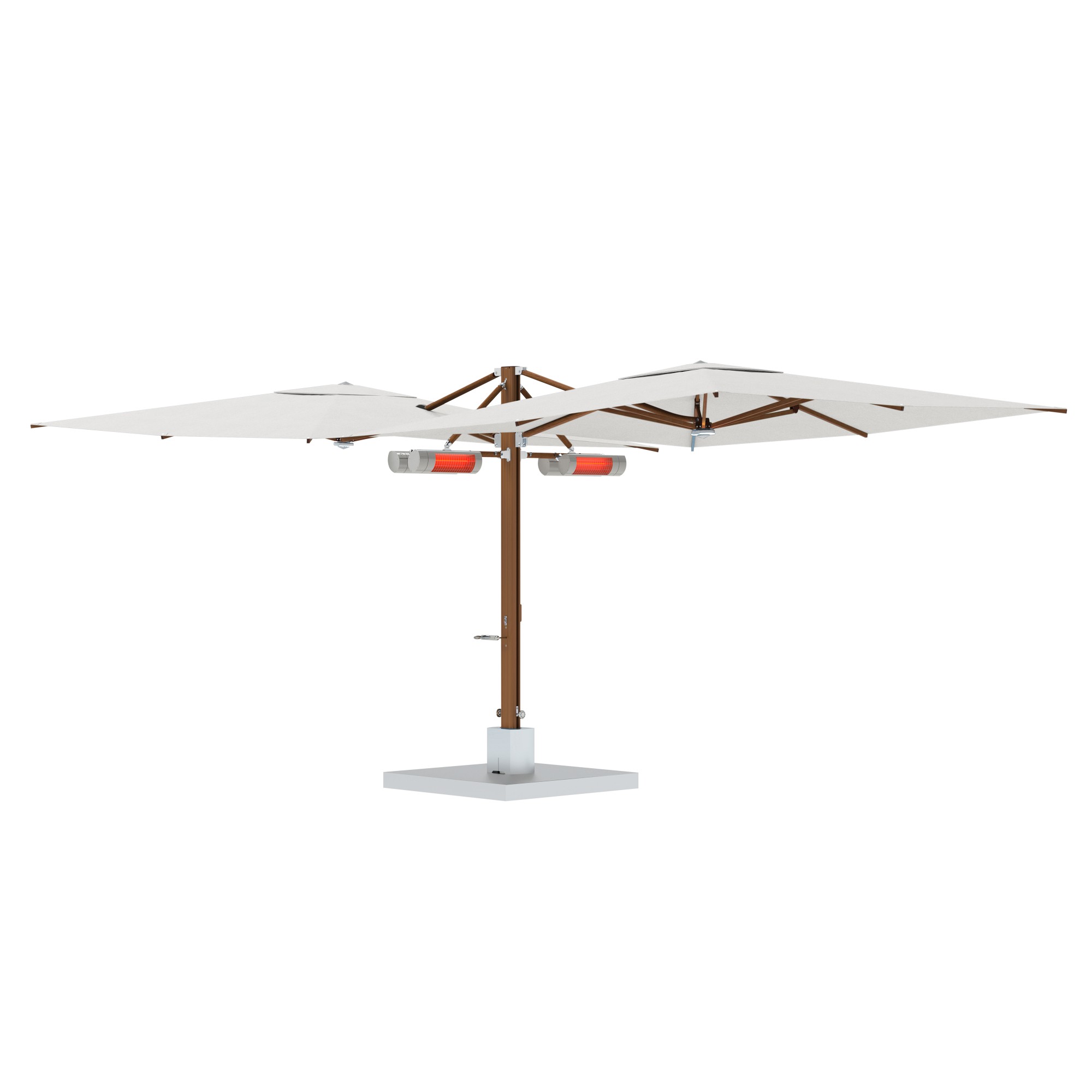 10' Sqaure Performance Dual Cantilever Umbrella