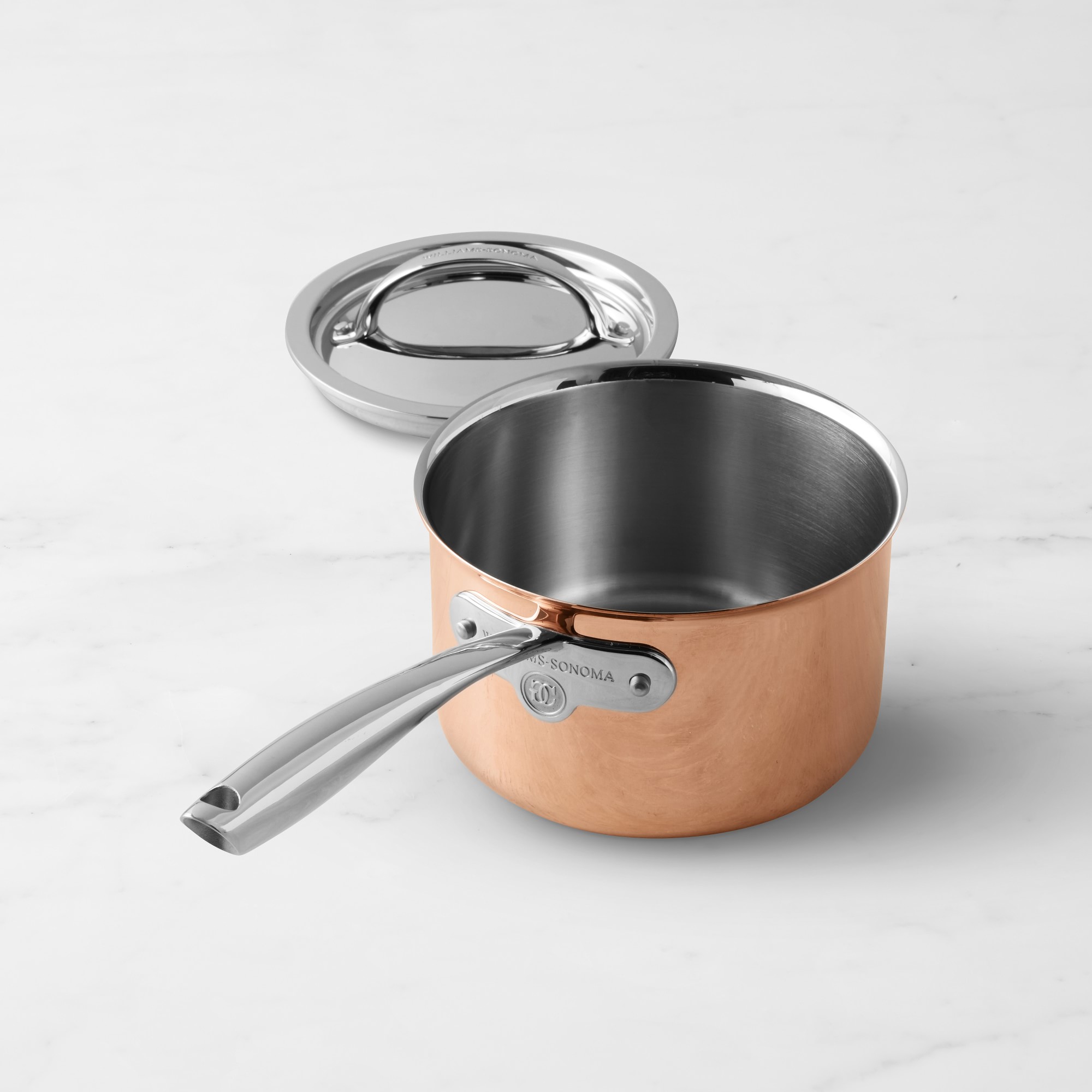 Williams Sonoma Signature Thermo-Clad™ Copper Saucepan with Lid