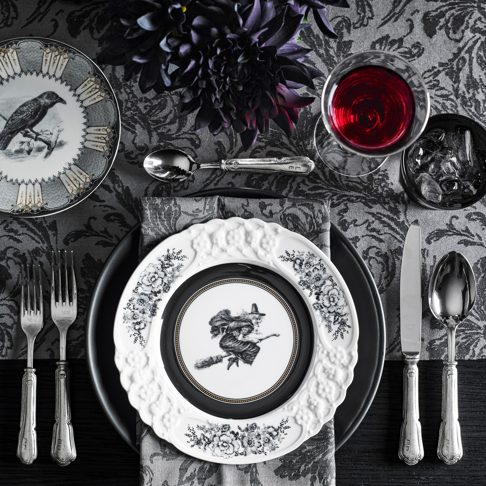 Silver Rim Martini Glasses