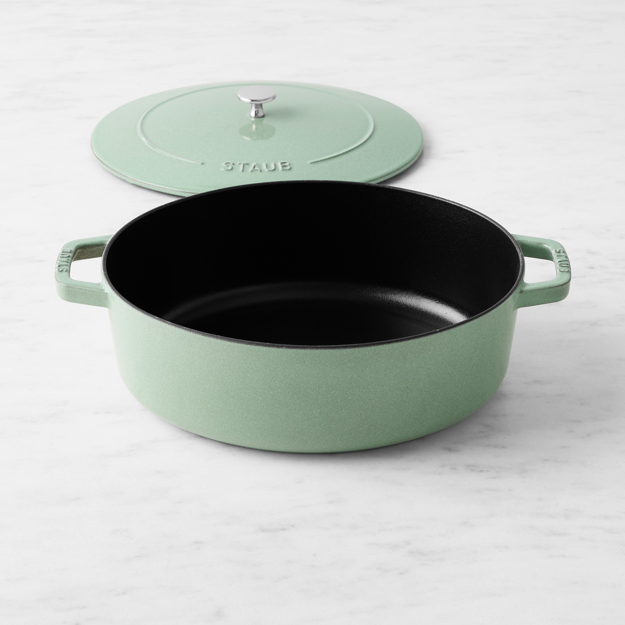 Staub Enameled Cast Iron Wide Oval Dutch Oven, 6 1/4-Qt.