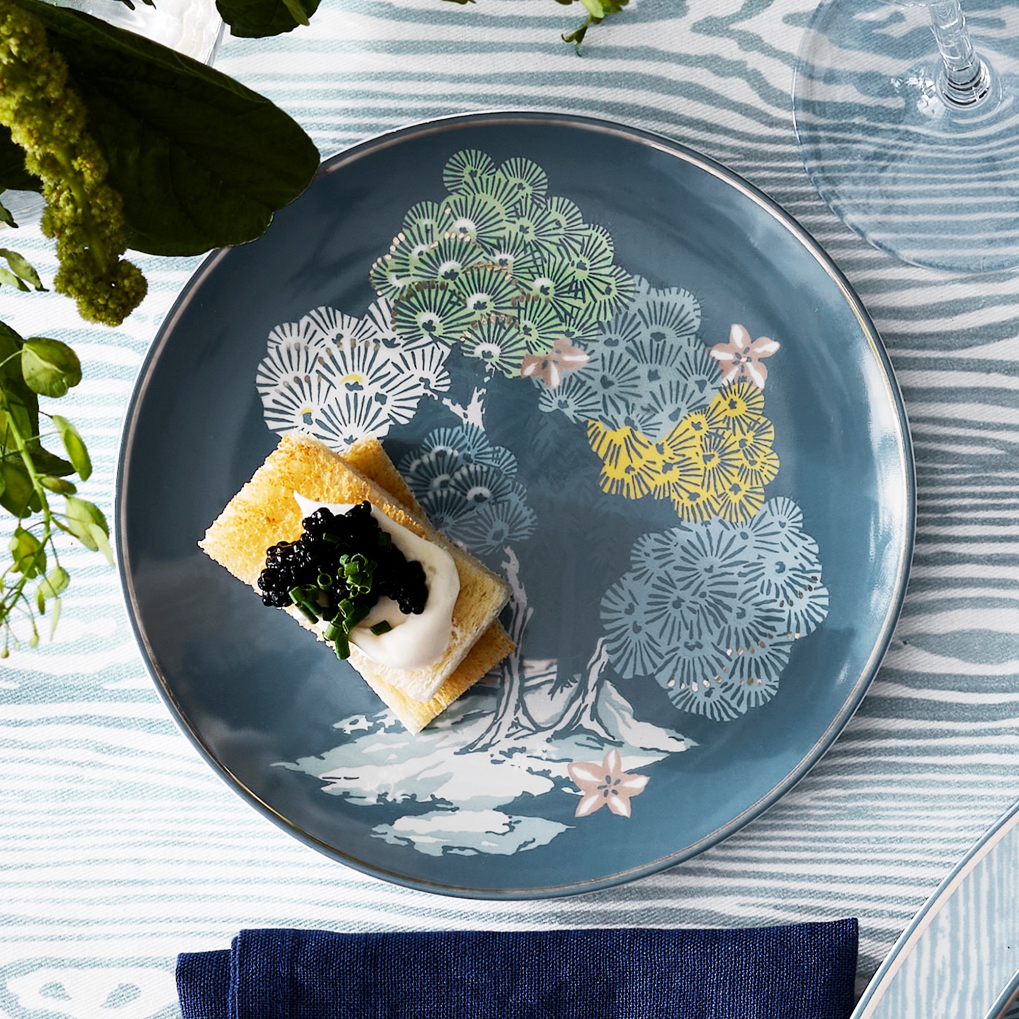 Scalamandré Sea of Trees 12-Piece Dinnerware Set