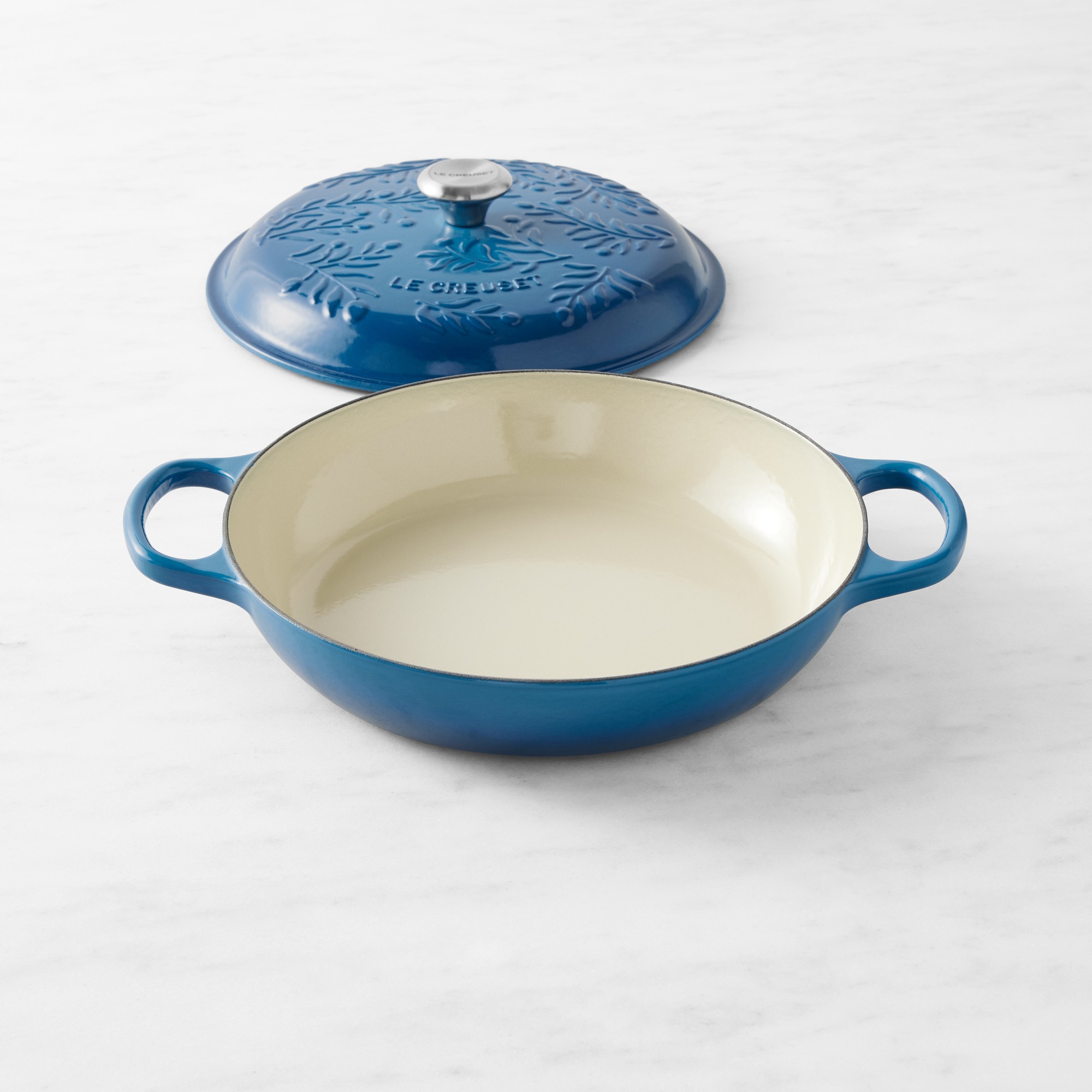 Le Creuset Enameled Cast Iron Olive Branch Braiser, 3 1/2-Qt.