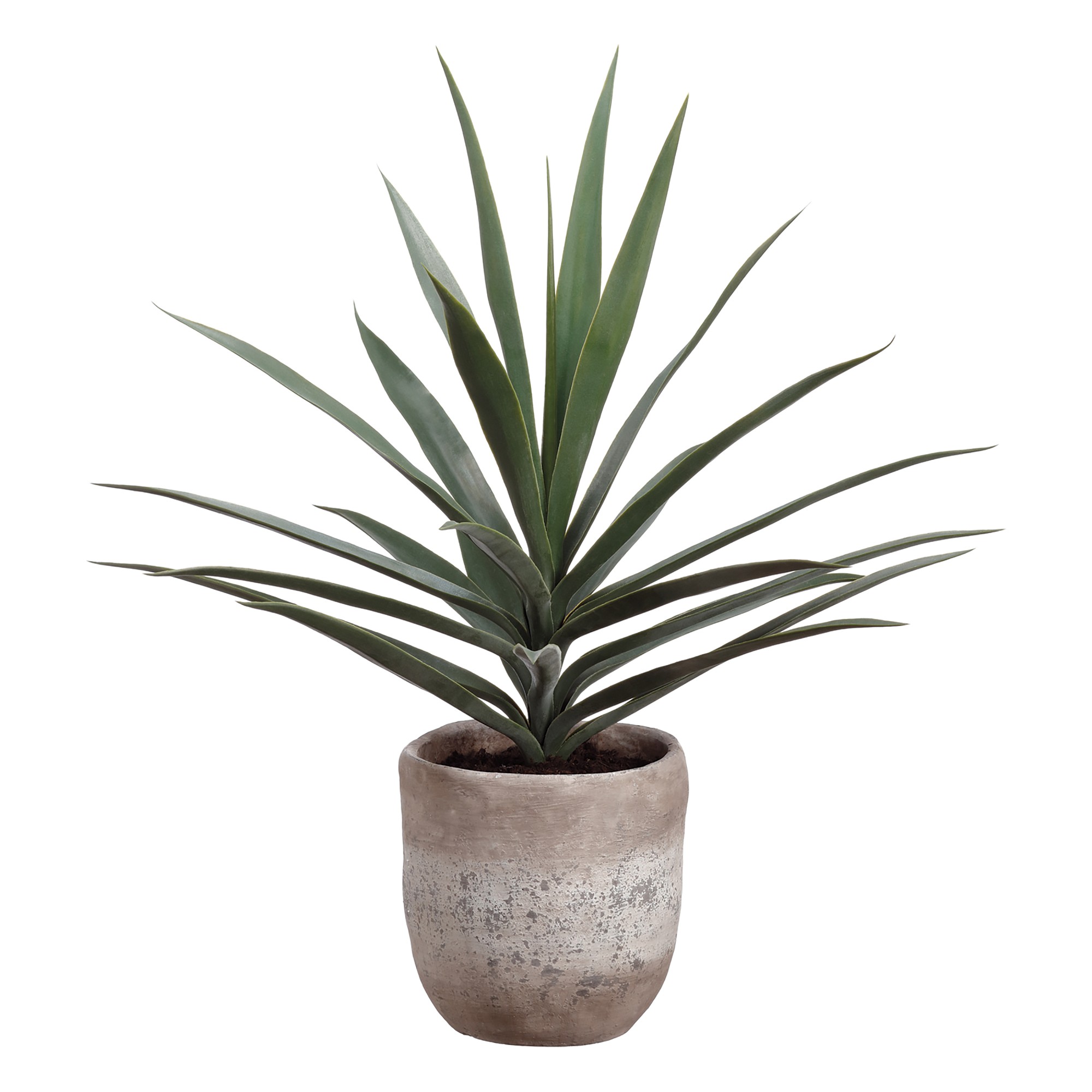 Faux Yucca Plant in Cement Planter, 31