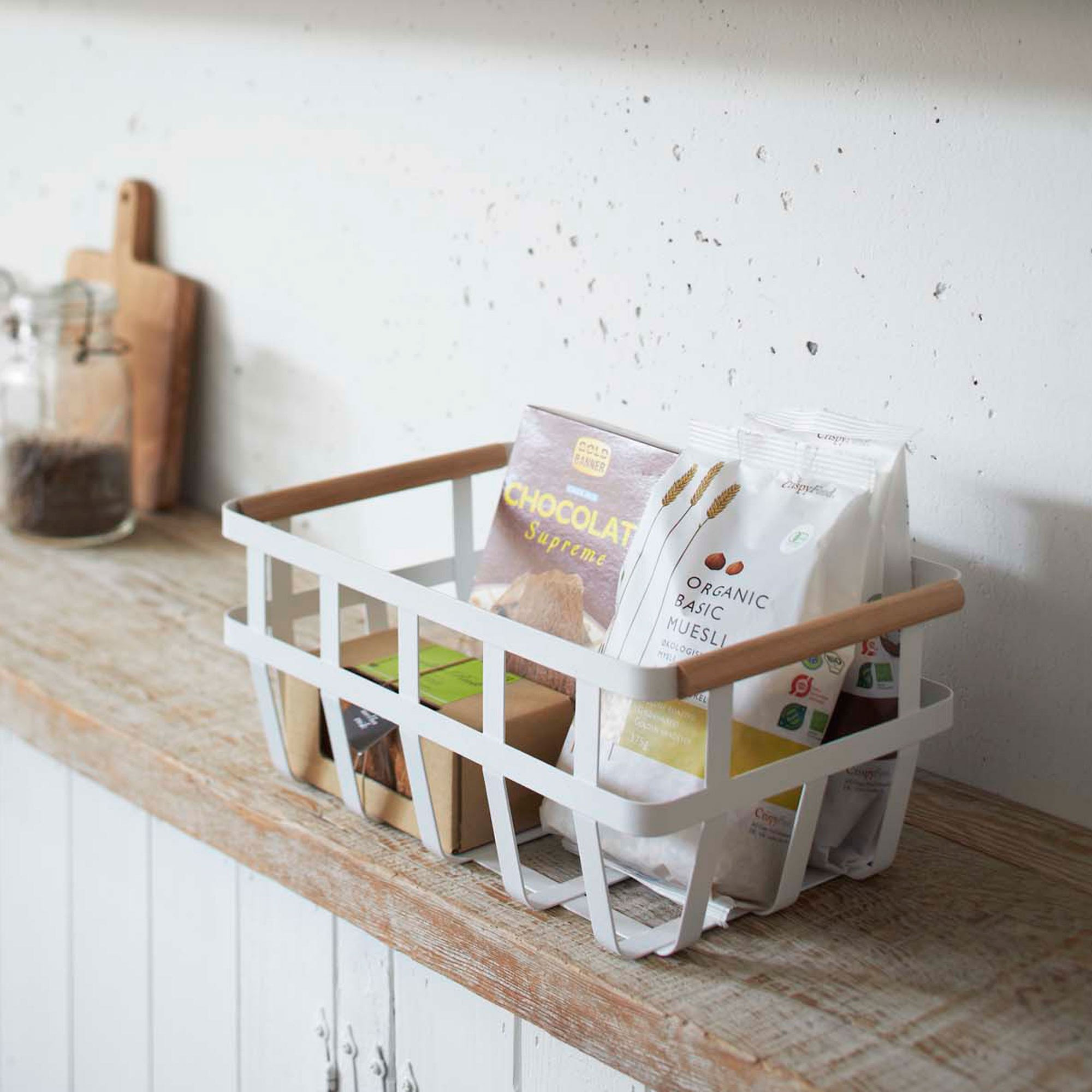 Yamazaki Home Tosca Dual Handle Storage Basket