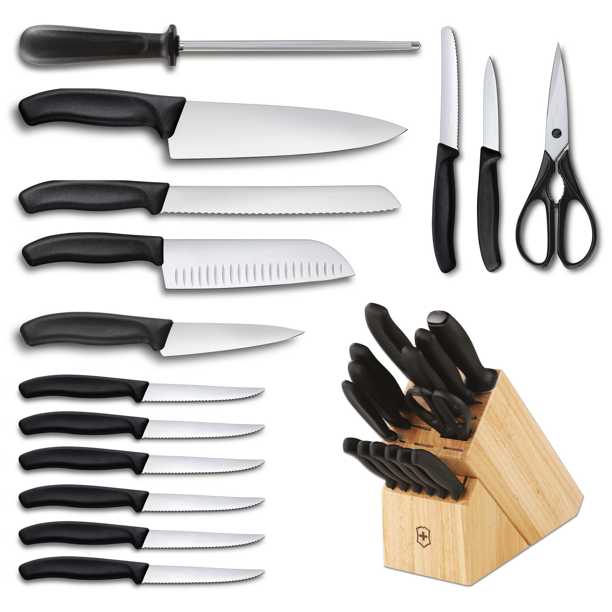 Victorinox Swiss Classic Knife Block, Set of 15