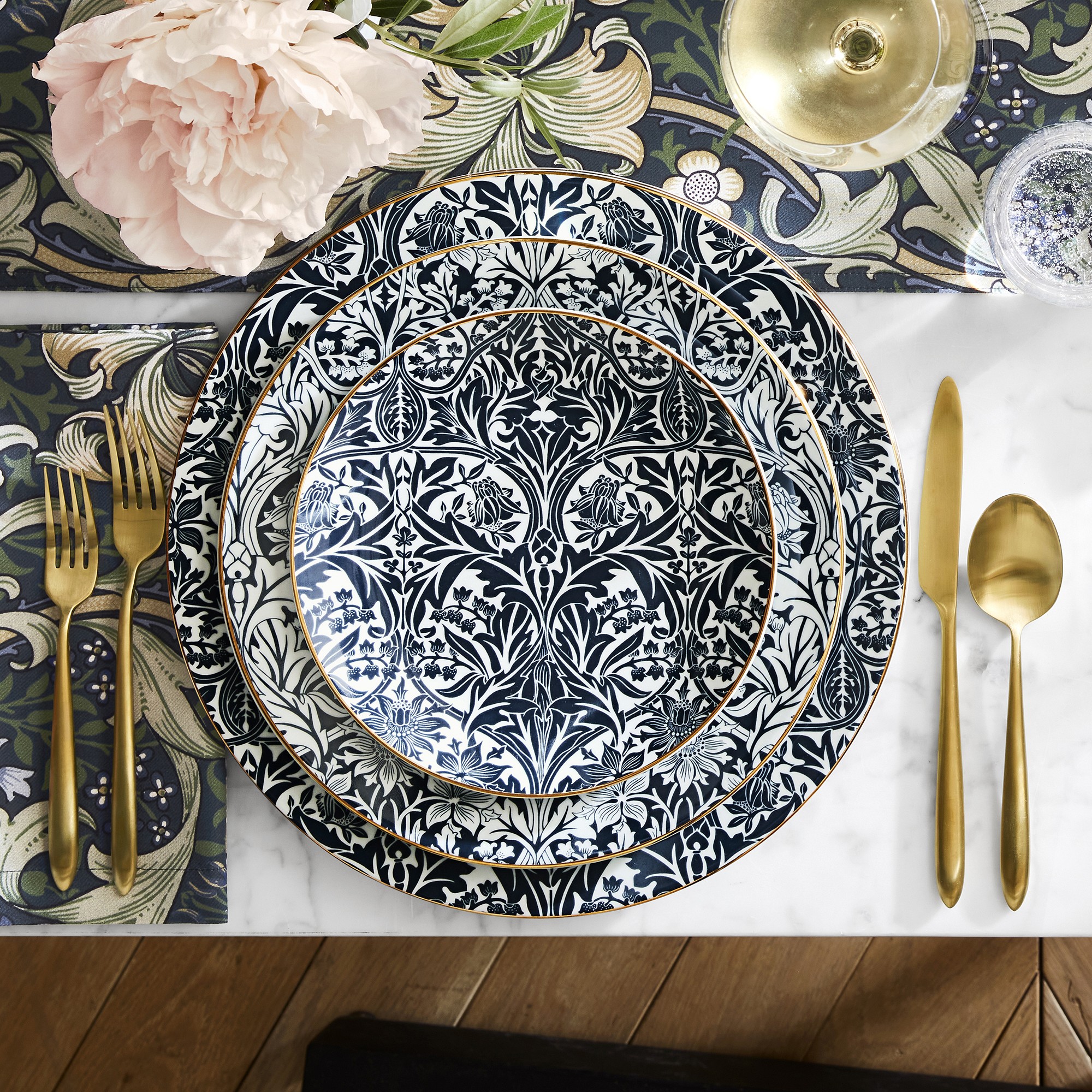 Morris & Co. x Williams Sonoma Bluebell Salad Plates, Set of 4