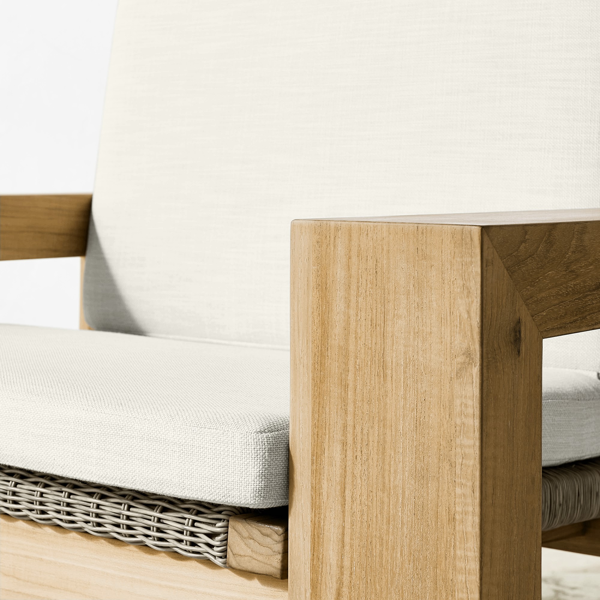 Larnaca Outdoor Teak x All-Weather-Weave Club Chair