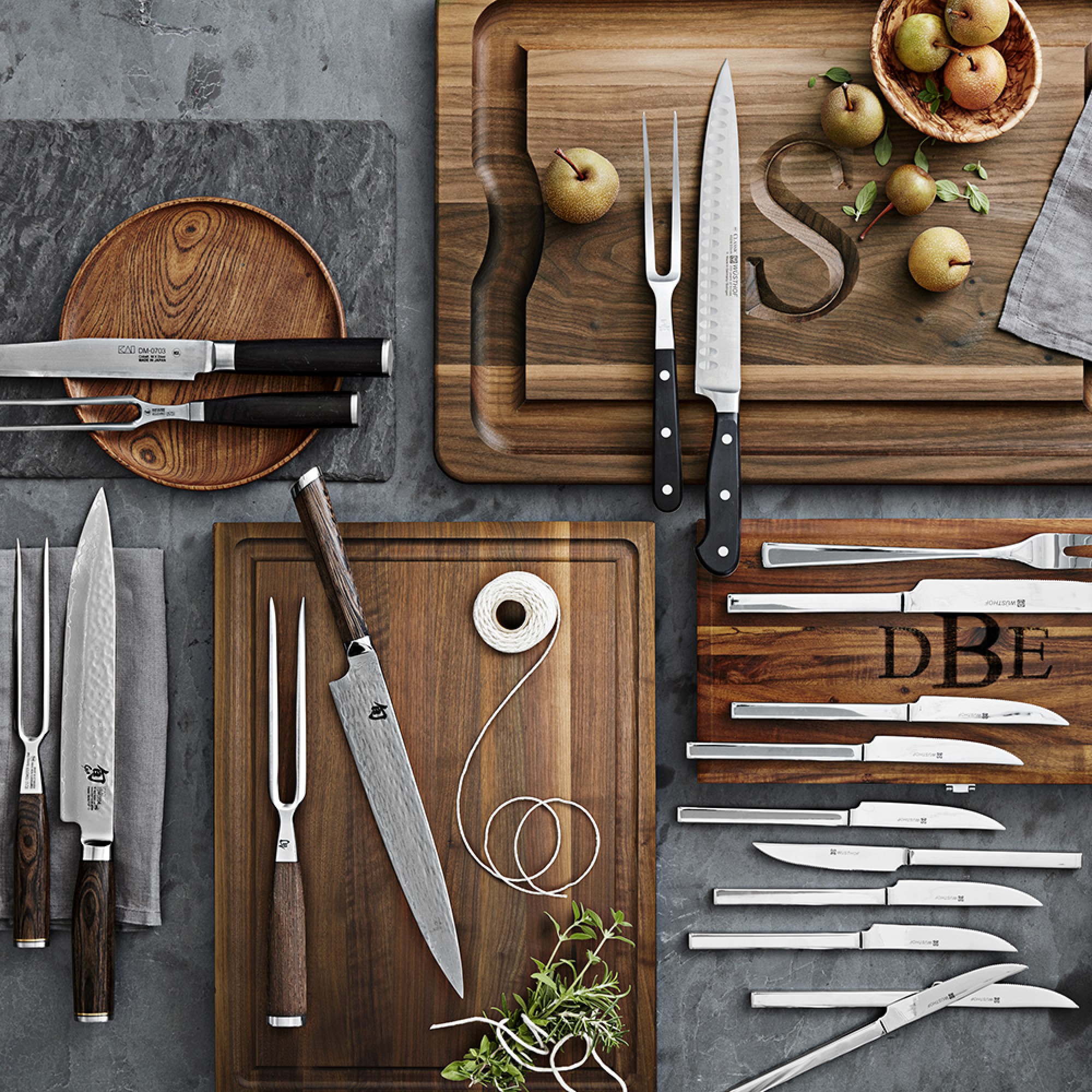 Monogram Cutting & Carving Board, Walnut