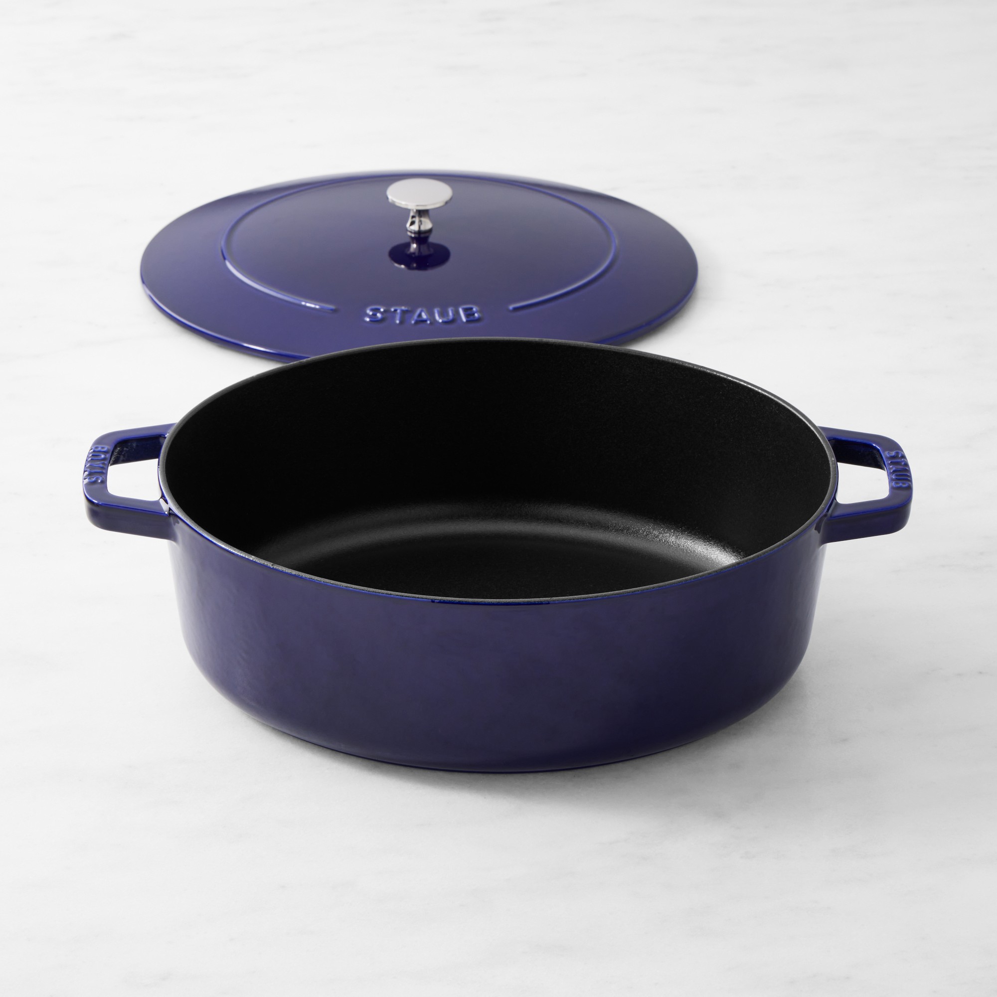 Staub Enameled Cast Iron Wide Oval Dutch Oven, 6 1/4-Qt.