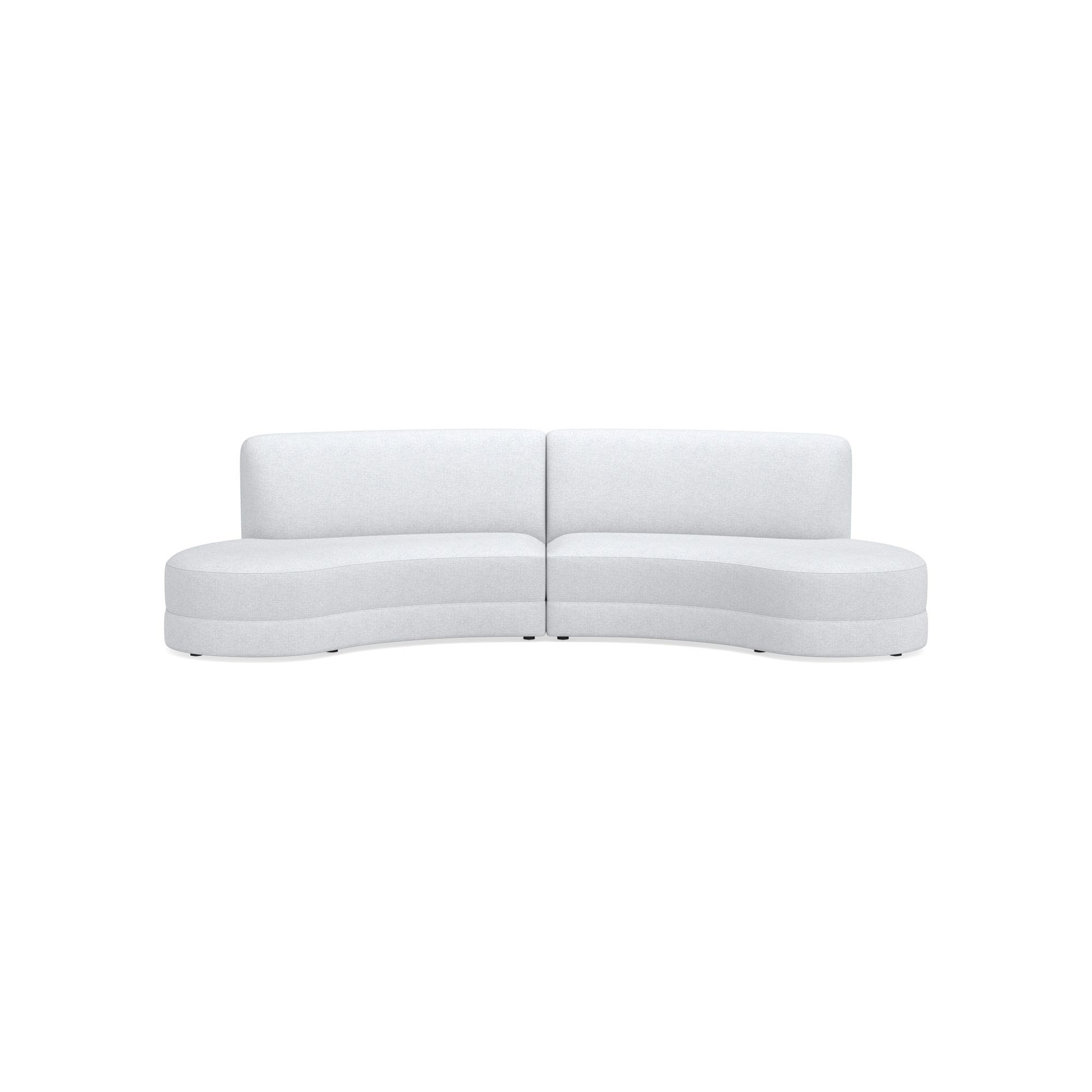 Capri 2-Piece Bumper Armless Sectional (132
