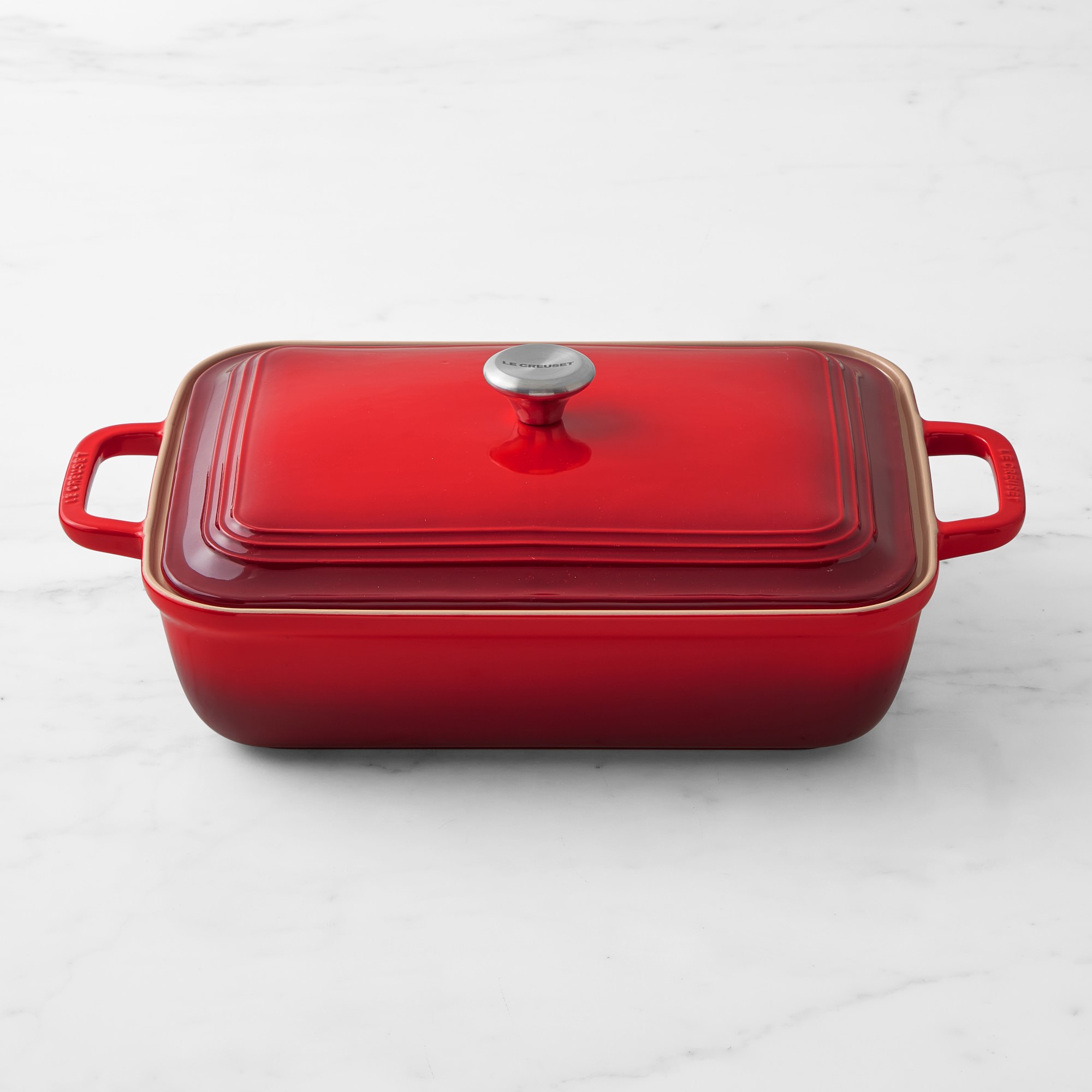 Le Creuset San Francisco Stoneware Rectangular Covered Baker, 4-Qt.