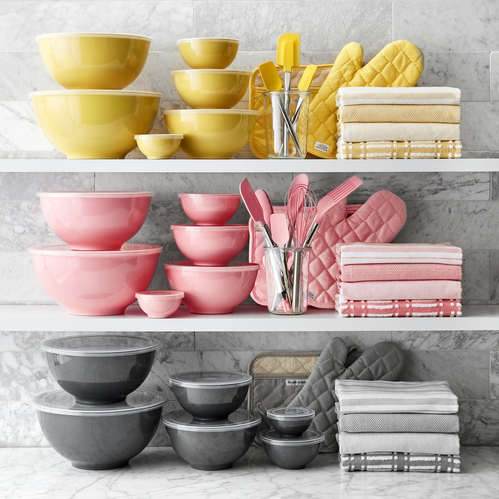 Melamine Mixing Bowls with Lid, Set of 6