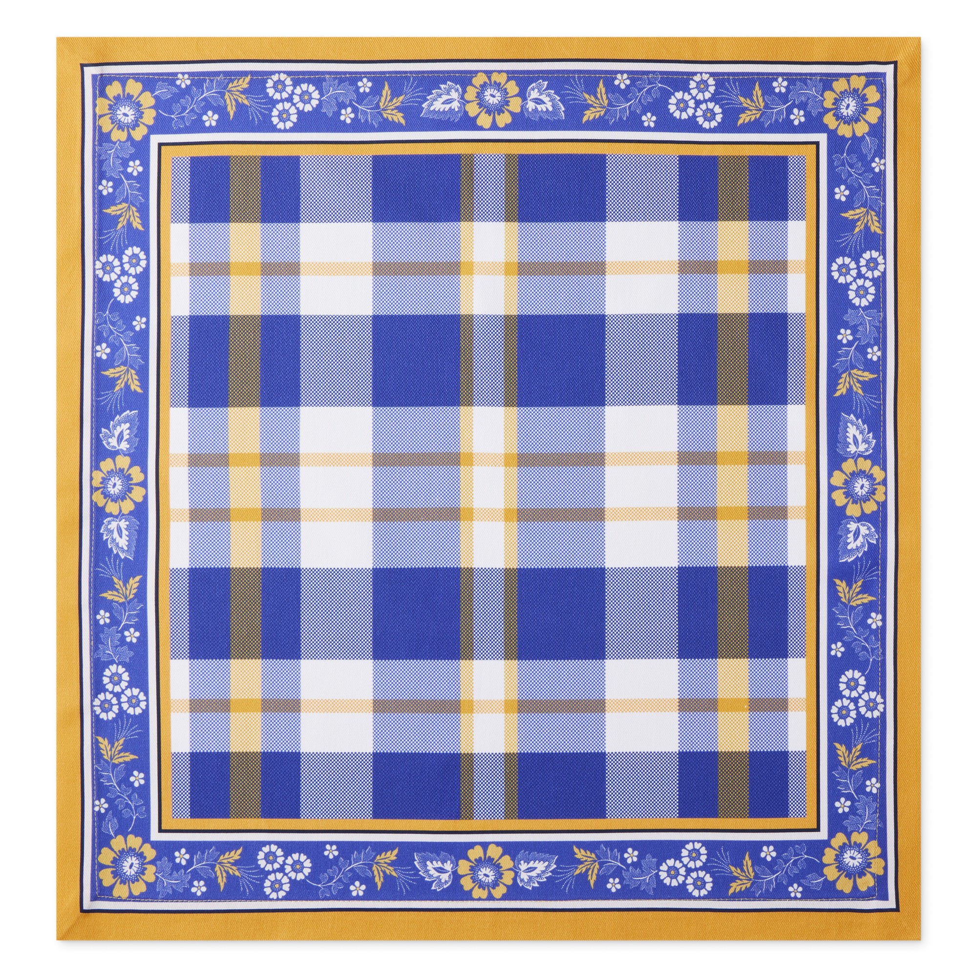 Gingham Floral Napkins, Set of 4