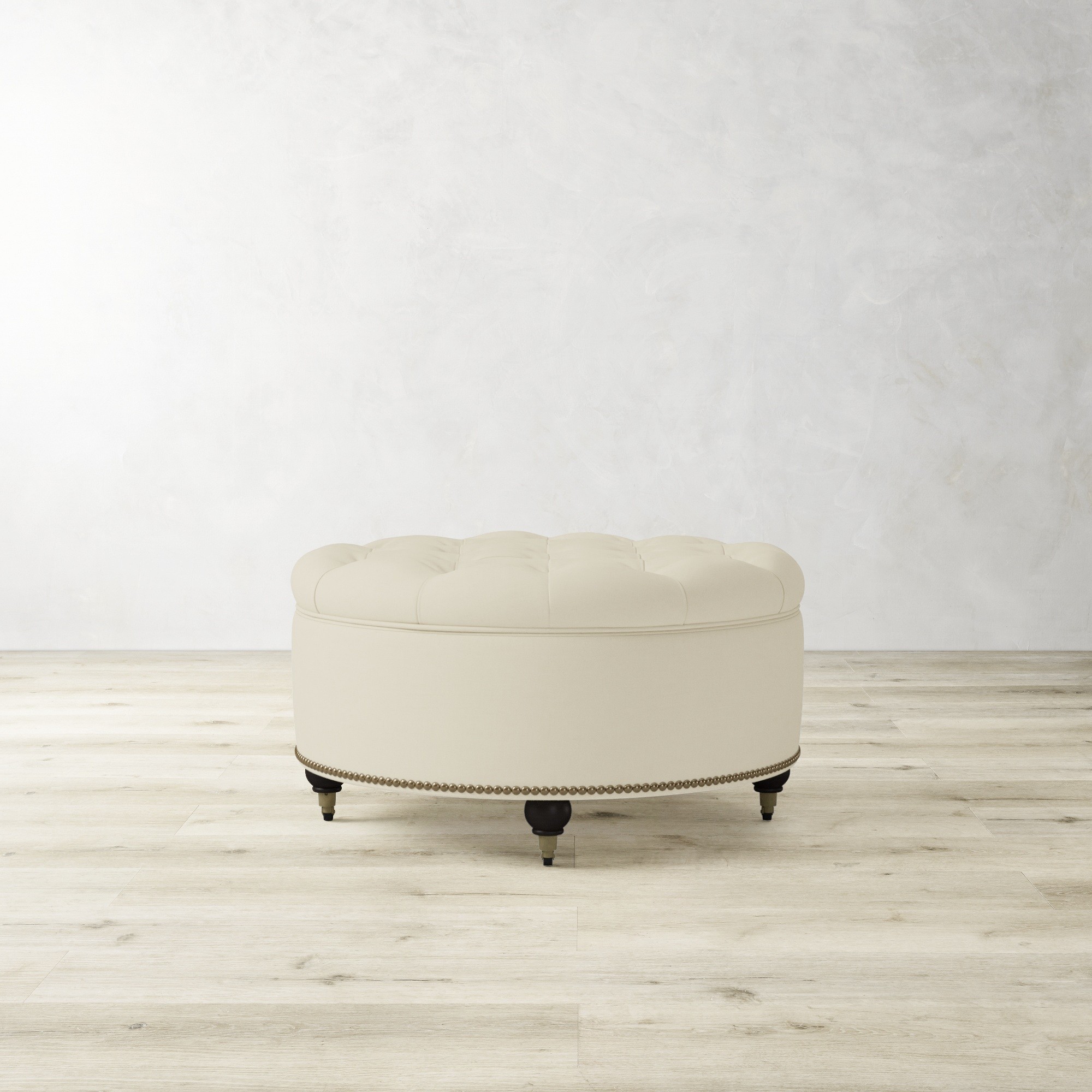 Soho Tufted Round Storage Ottoman (36