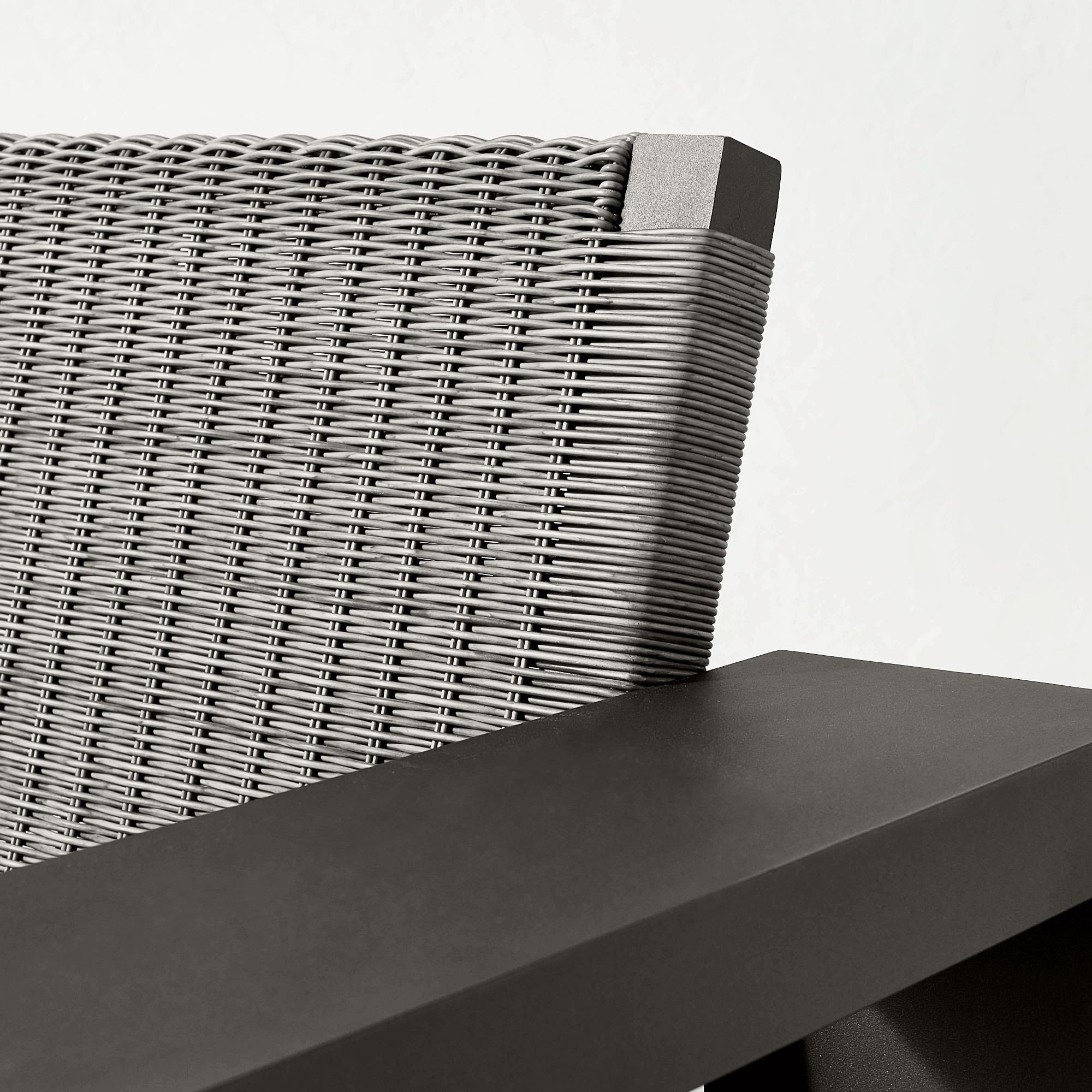 Larnaca Outdoor Slate Grey Metal x All-Weather Weave Club Chair