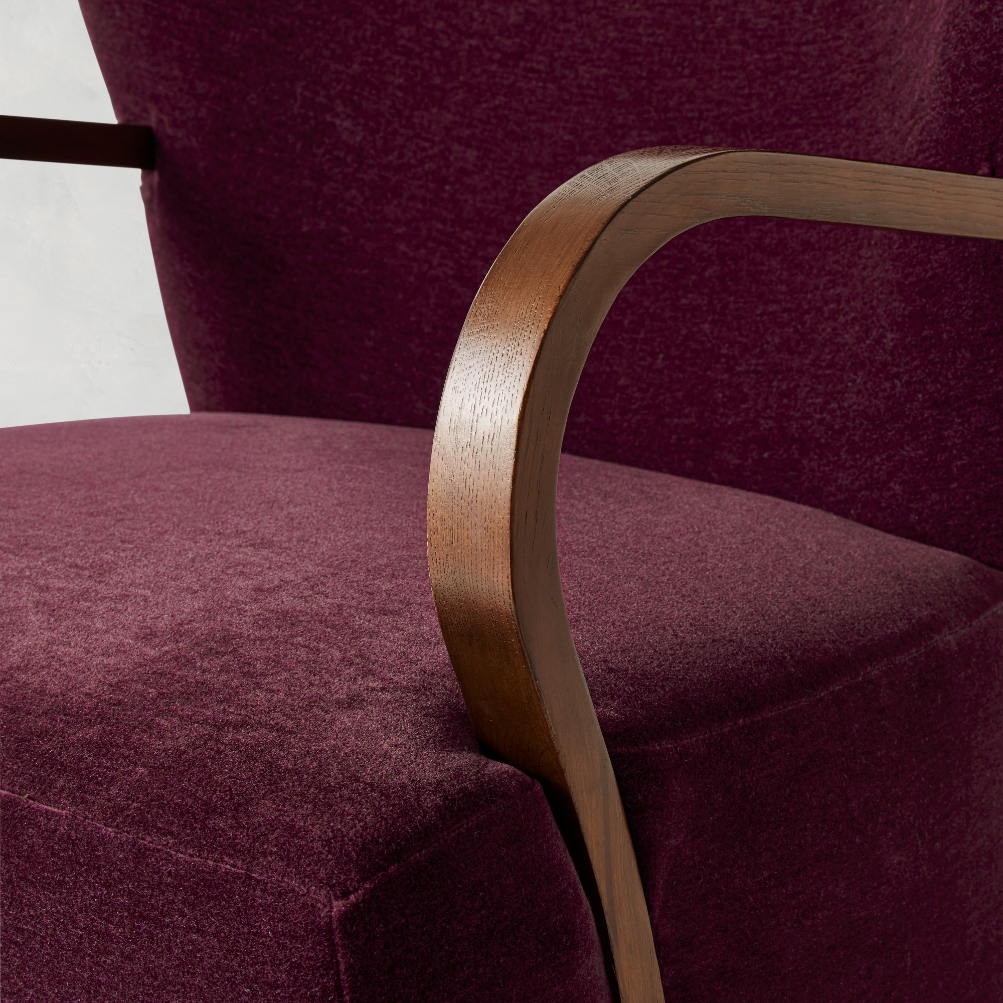 Corban Bentwood Upholstered Occasional Chair