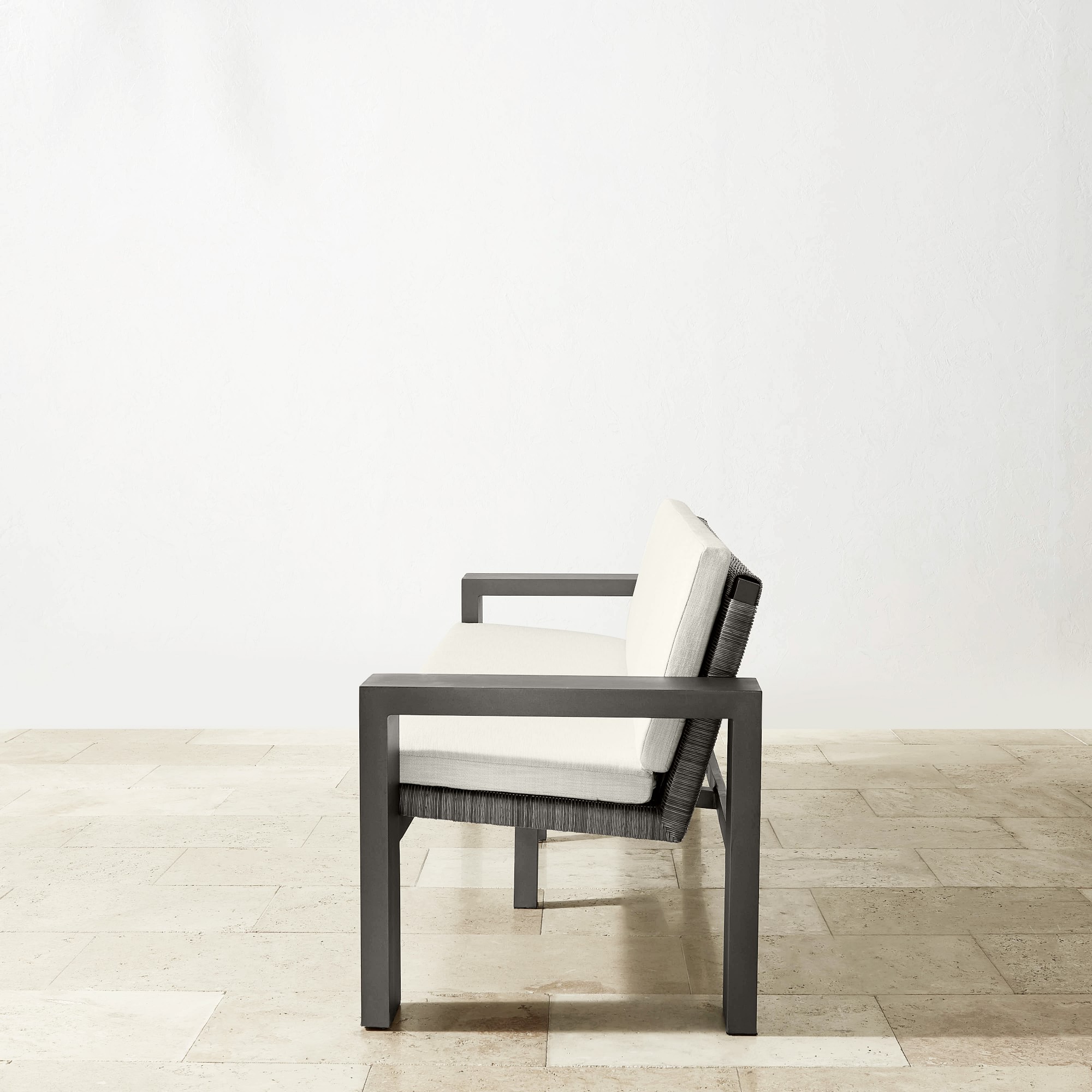 Larnaca Outdoor Slate Grey Metal x All-Weather Weave Sofa (69