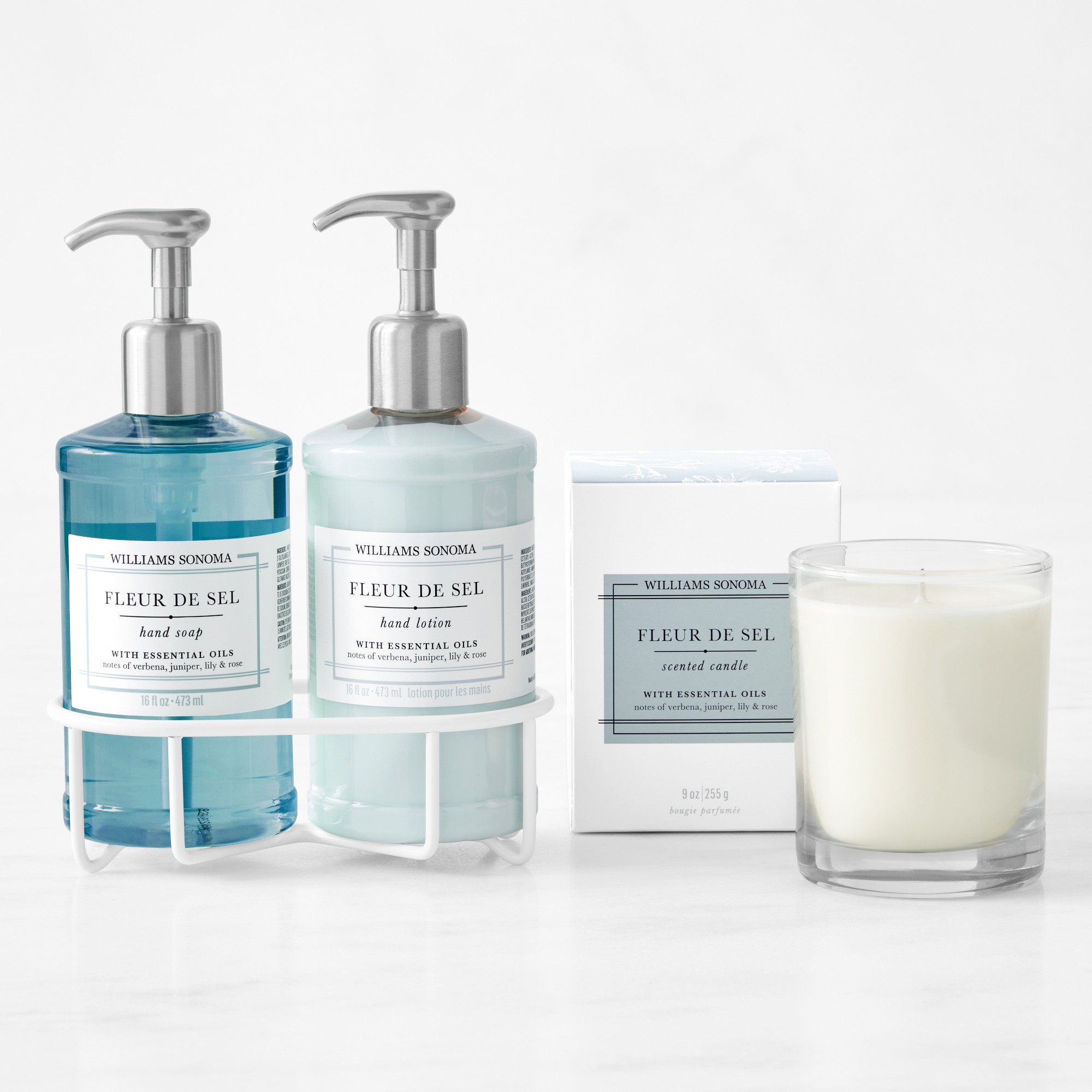 Williams Sonoma Fleur De Sel Hand Soap & Lotion 4-Piece Set