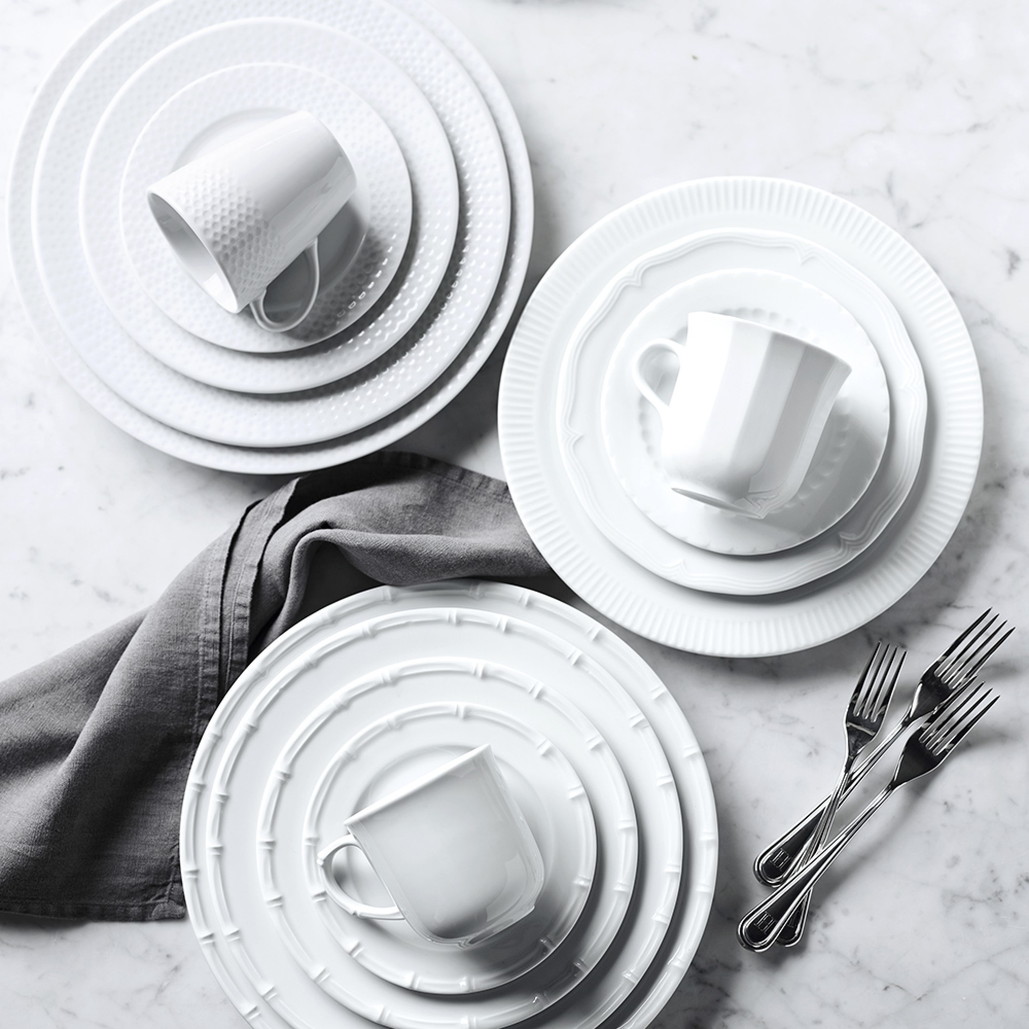 Pillivuyt Eclectique Porcelain Bread & Butter Plates, Set of 4