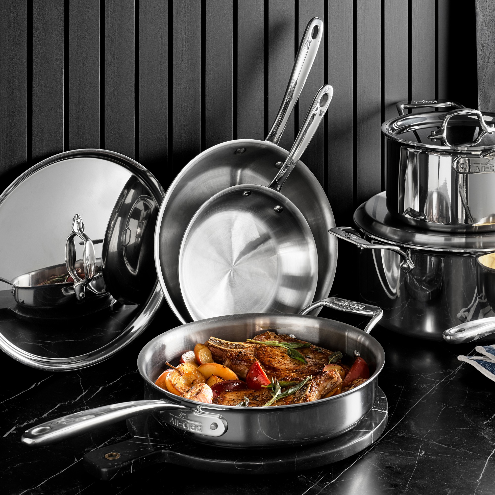 All-Clad G5™ Graphite Core Stainless-Steel Stock Pot, 8-Qt.
