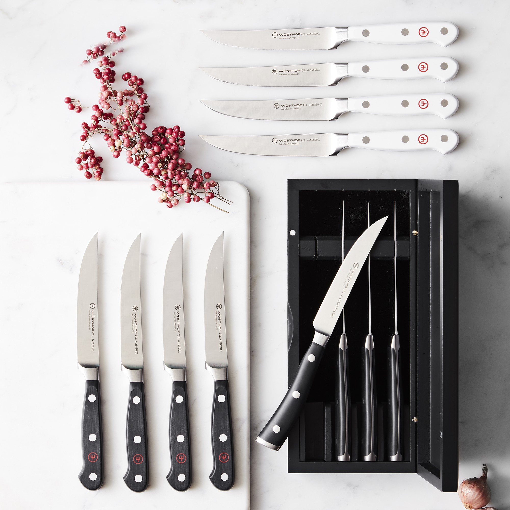 Wüsthof Classic Ikon Steak Knives with Box, Set of 4