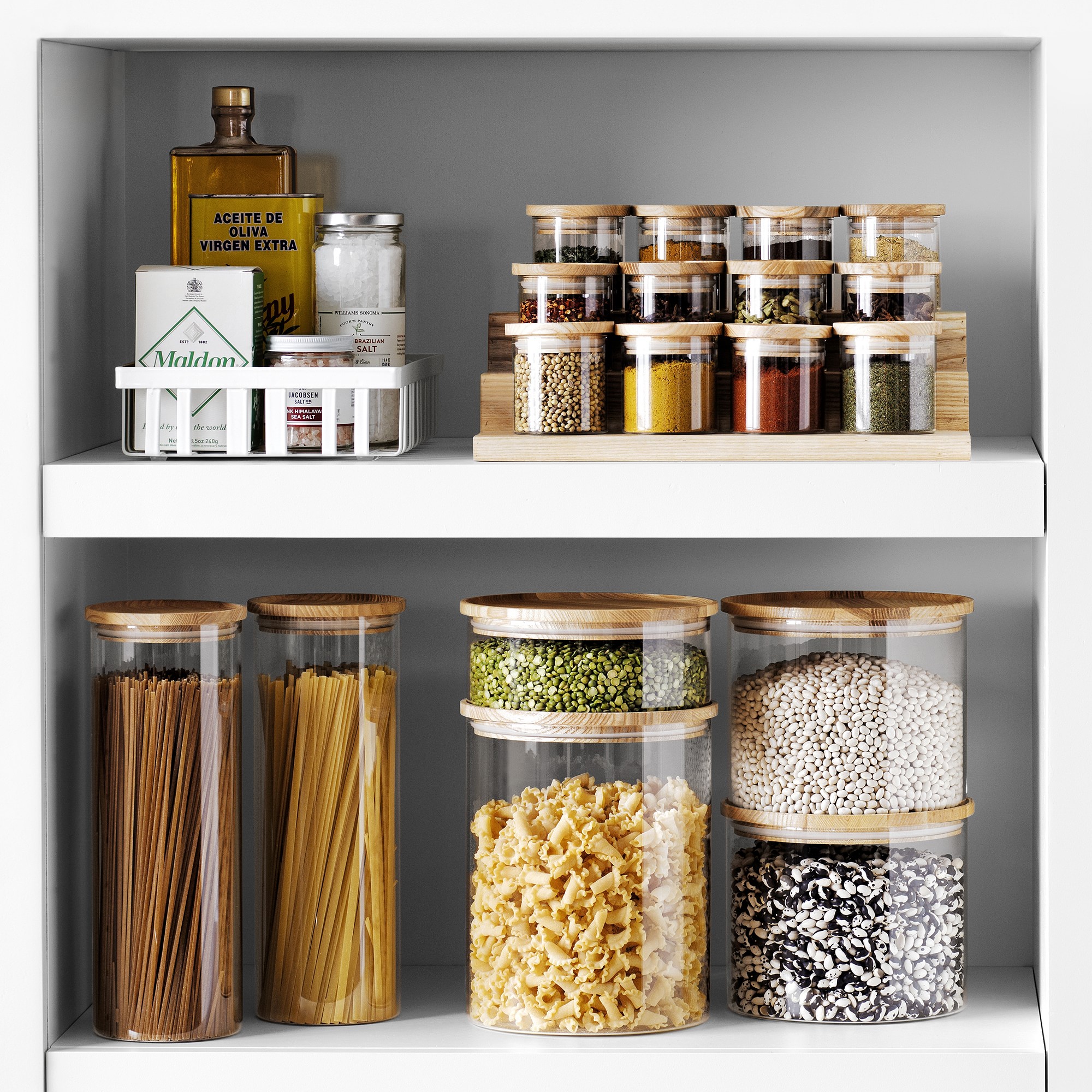 Hold Everything Stackable Glass Canister