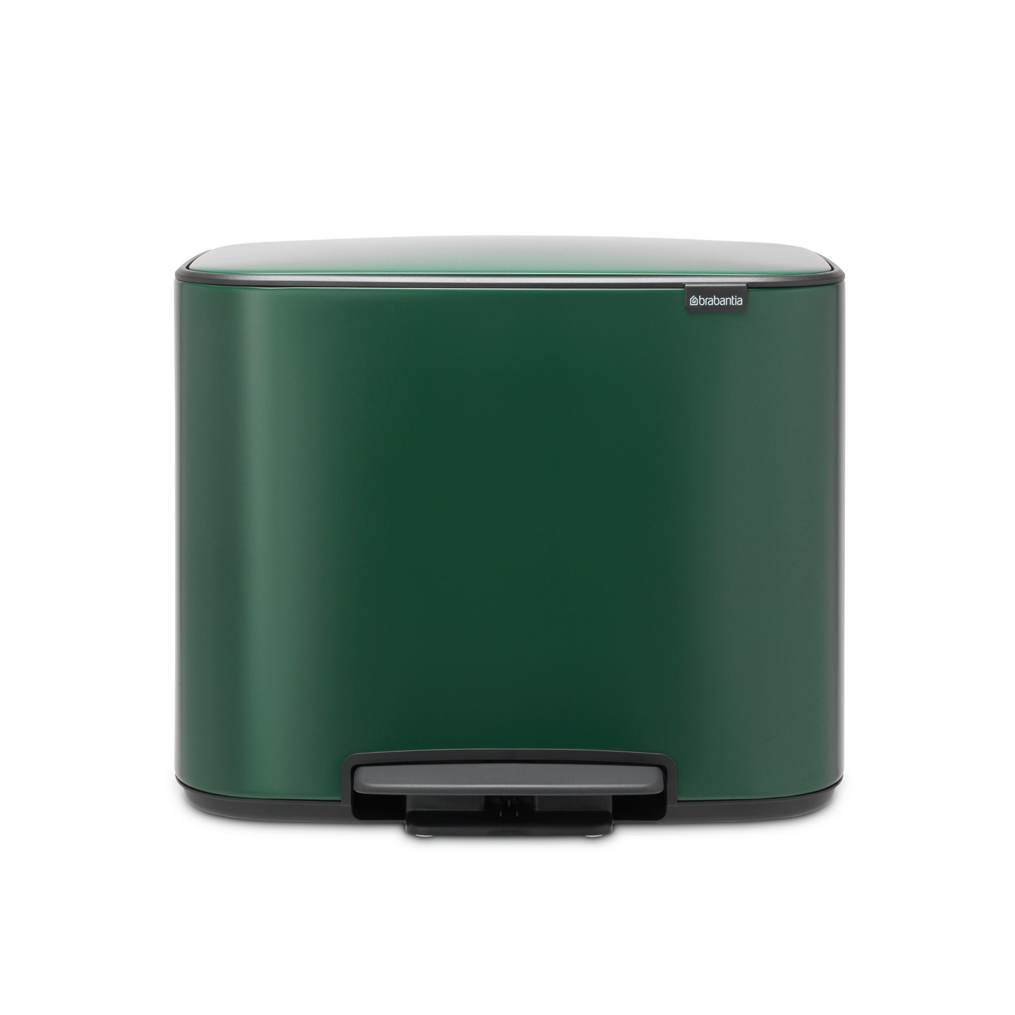 Brabantia Bo Step On Dual Compartment Recycling Trash Can, 3 + 6 Gallon