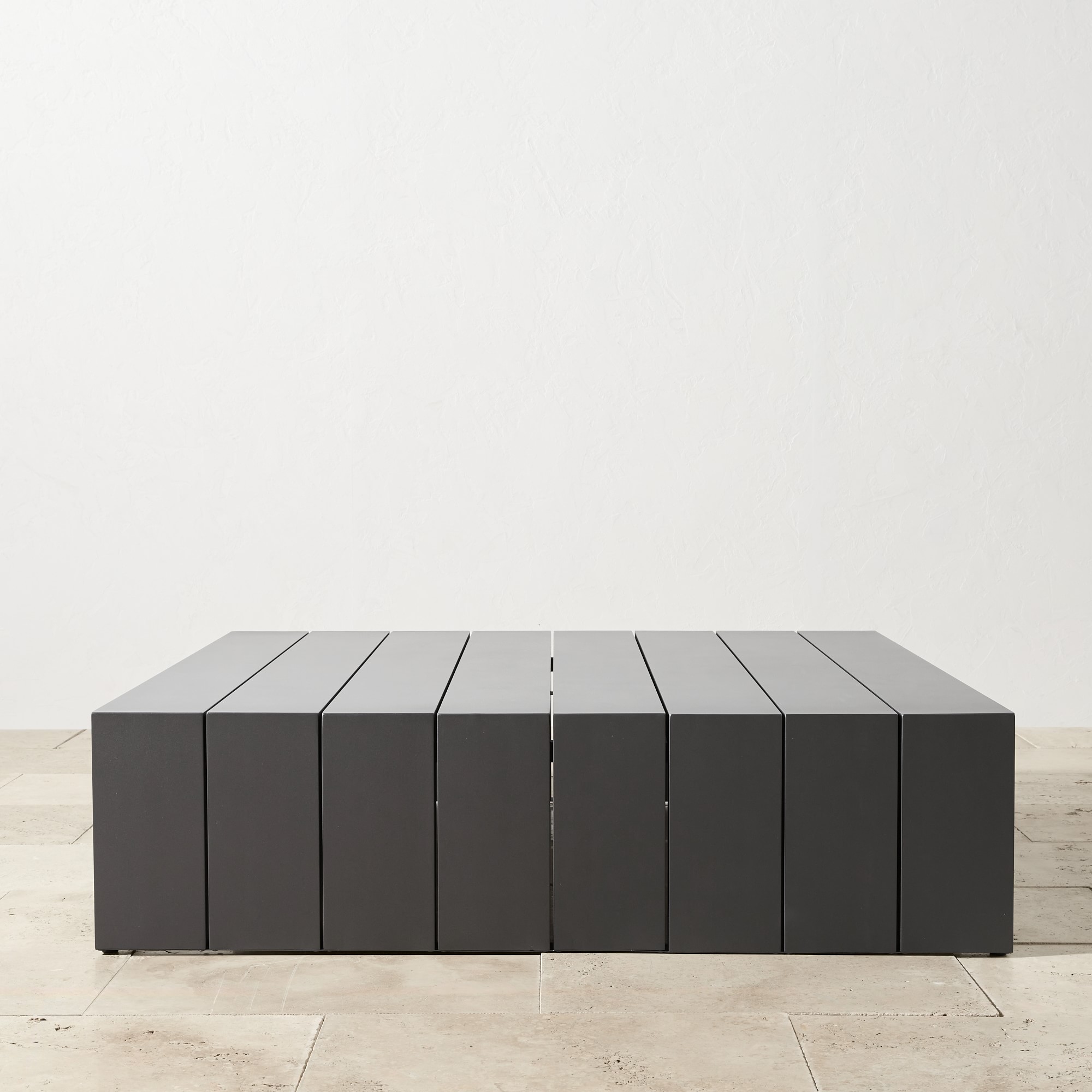 Larnaca Outdoor Slate Grey Metal Square Coffee Table (54