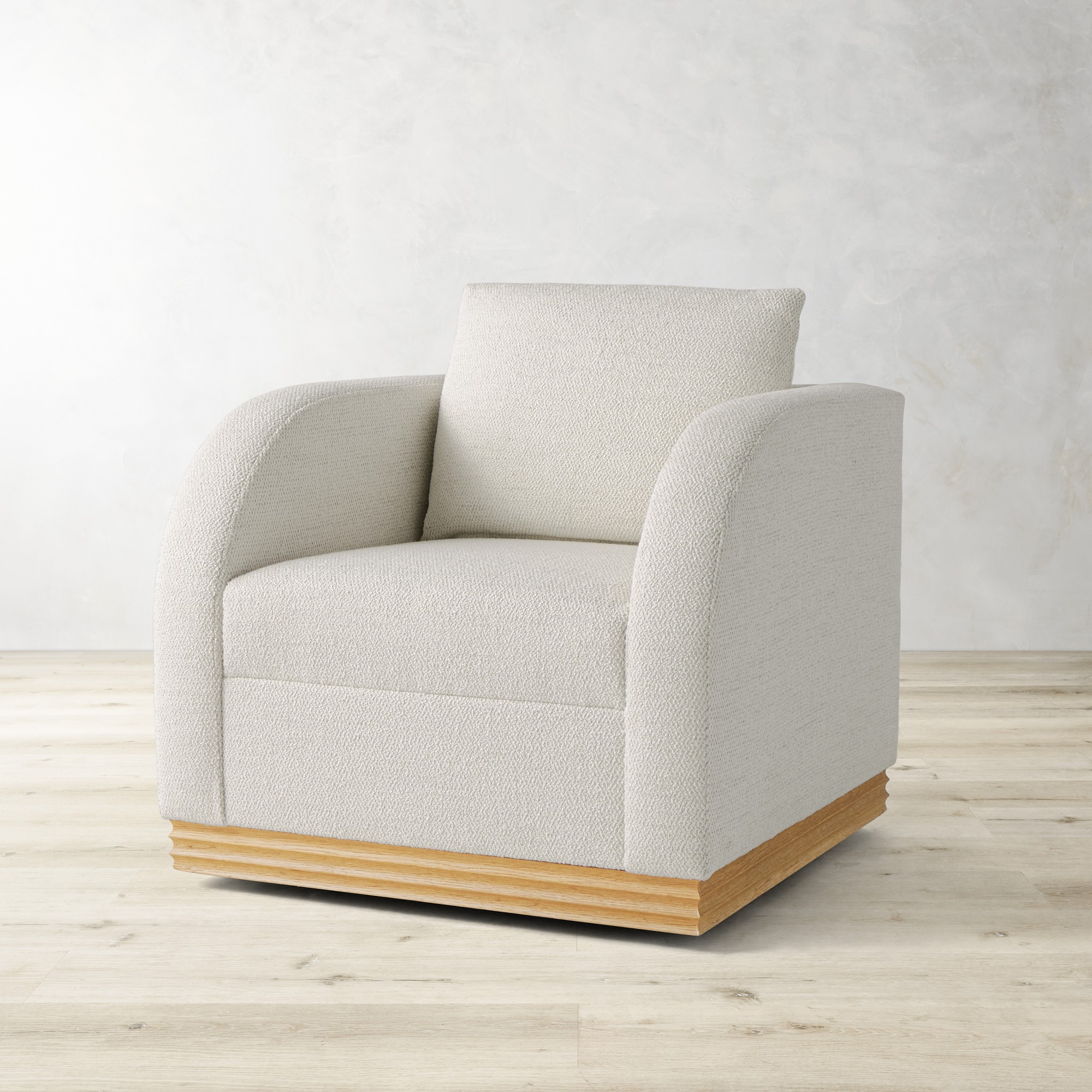 Fluted Base Swivel Armchair