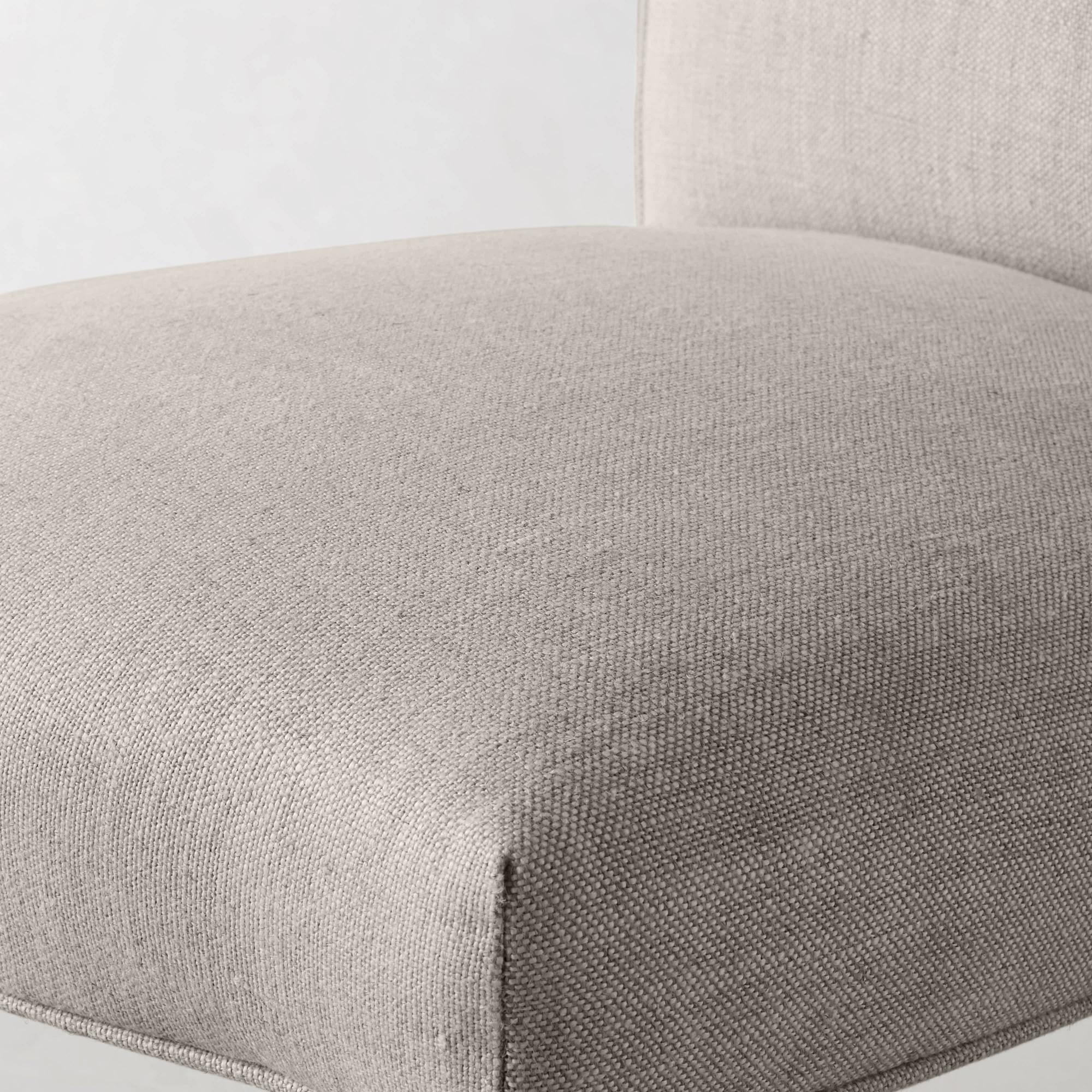 Fitzgerald Dining Side Chair, Perennials Performance Basketweave, White, Ebony Leg