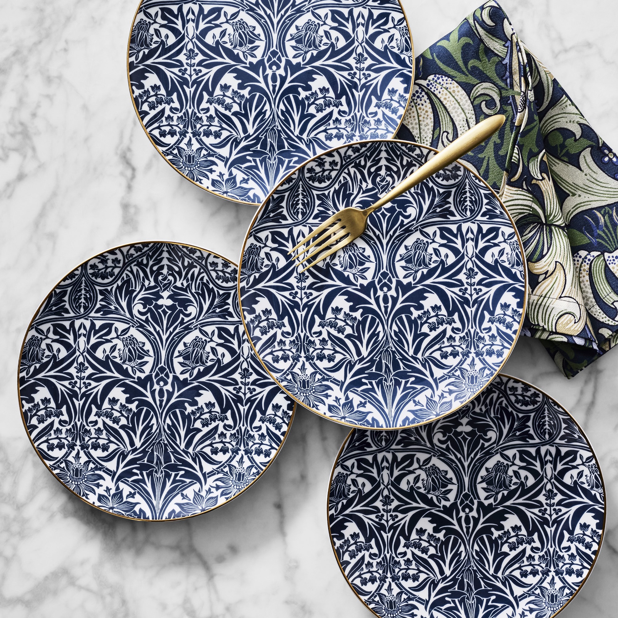 Morris & Co. x Williams Sonoma Bluebell Salad Plates, Set of 4