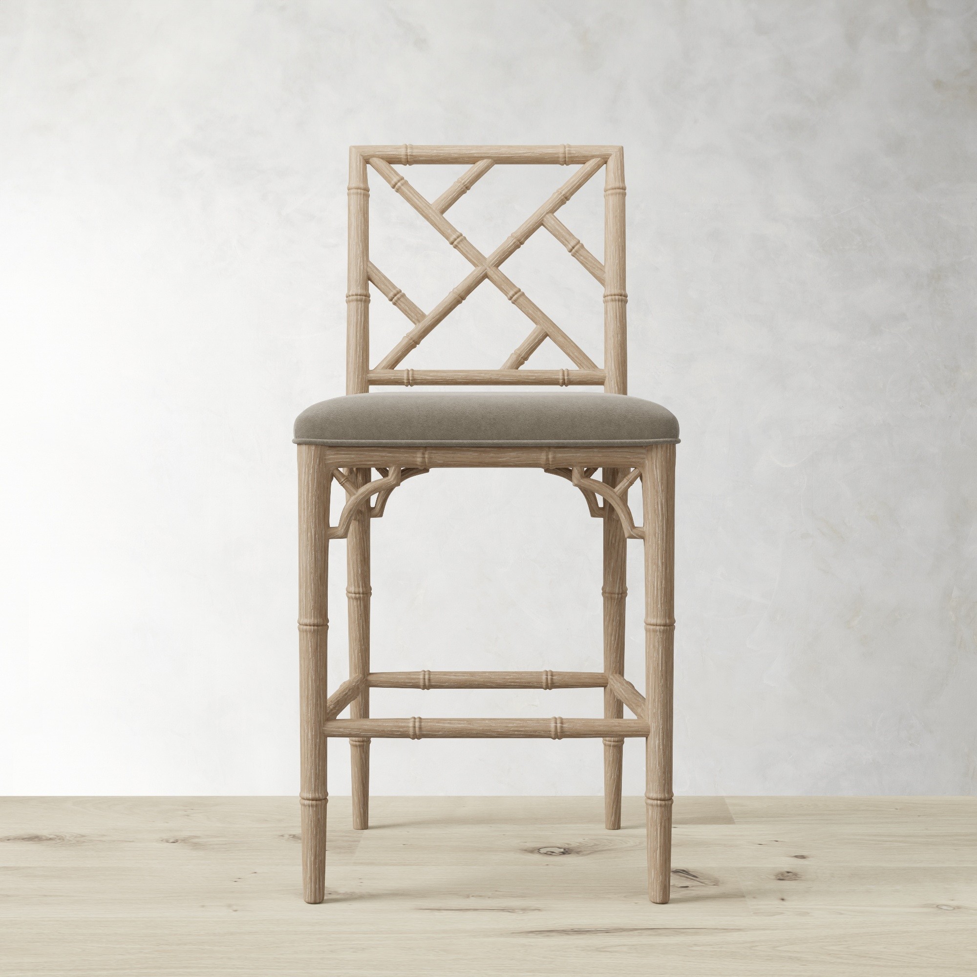 Chippendale Upholstered Bistro Counter Stool
